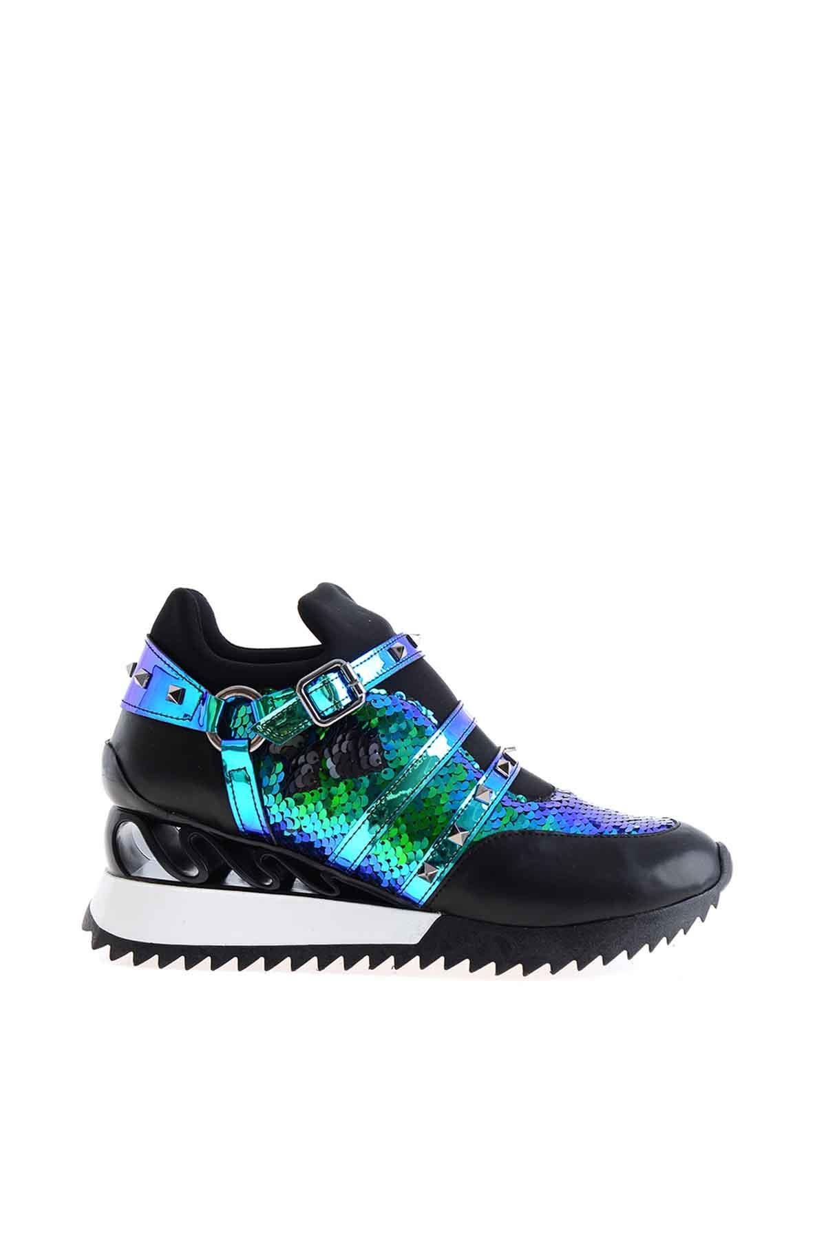 Lacivert Yeşil  Kadın Sneaker K0541088253