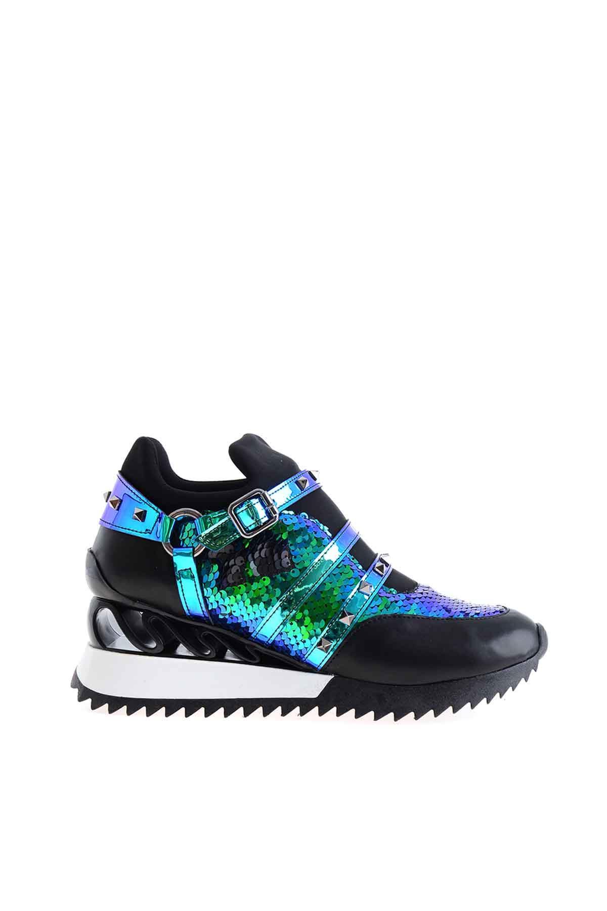 Lacivert Yeşil  Kadın Sneaker K0541088253