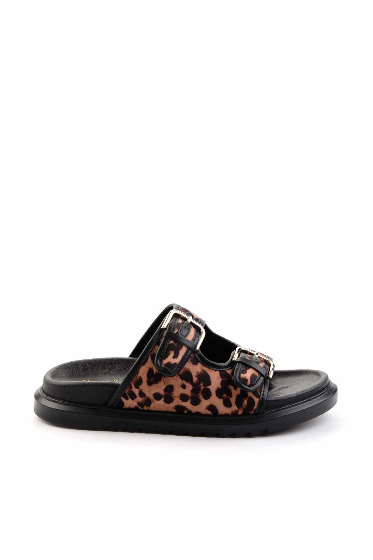 Leopar Kumaş  Kadın Terlik K04545005104