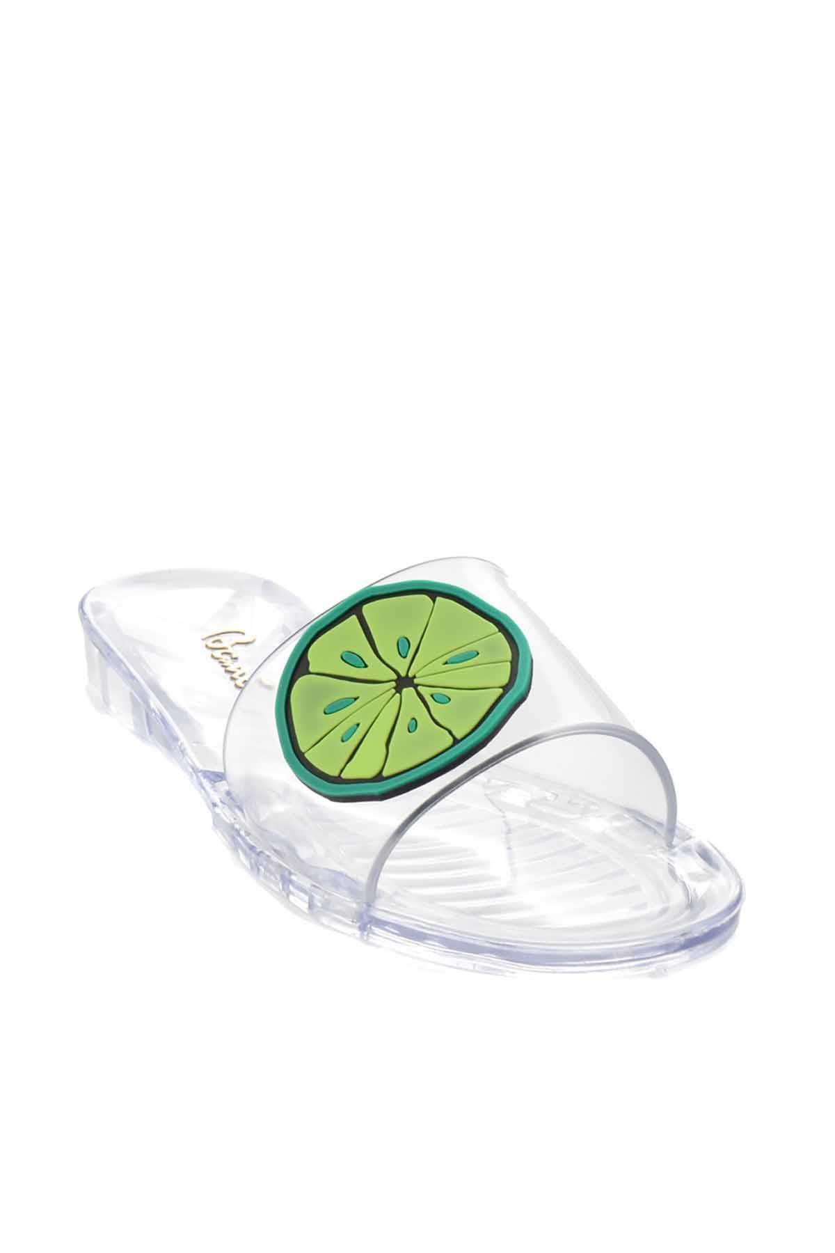Limon Aksesuarlı Jel  Kadın Terlik K04827001159