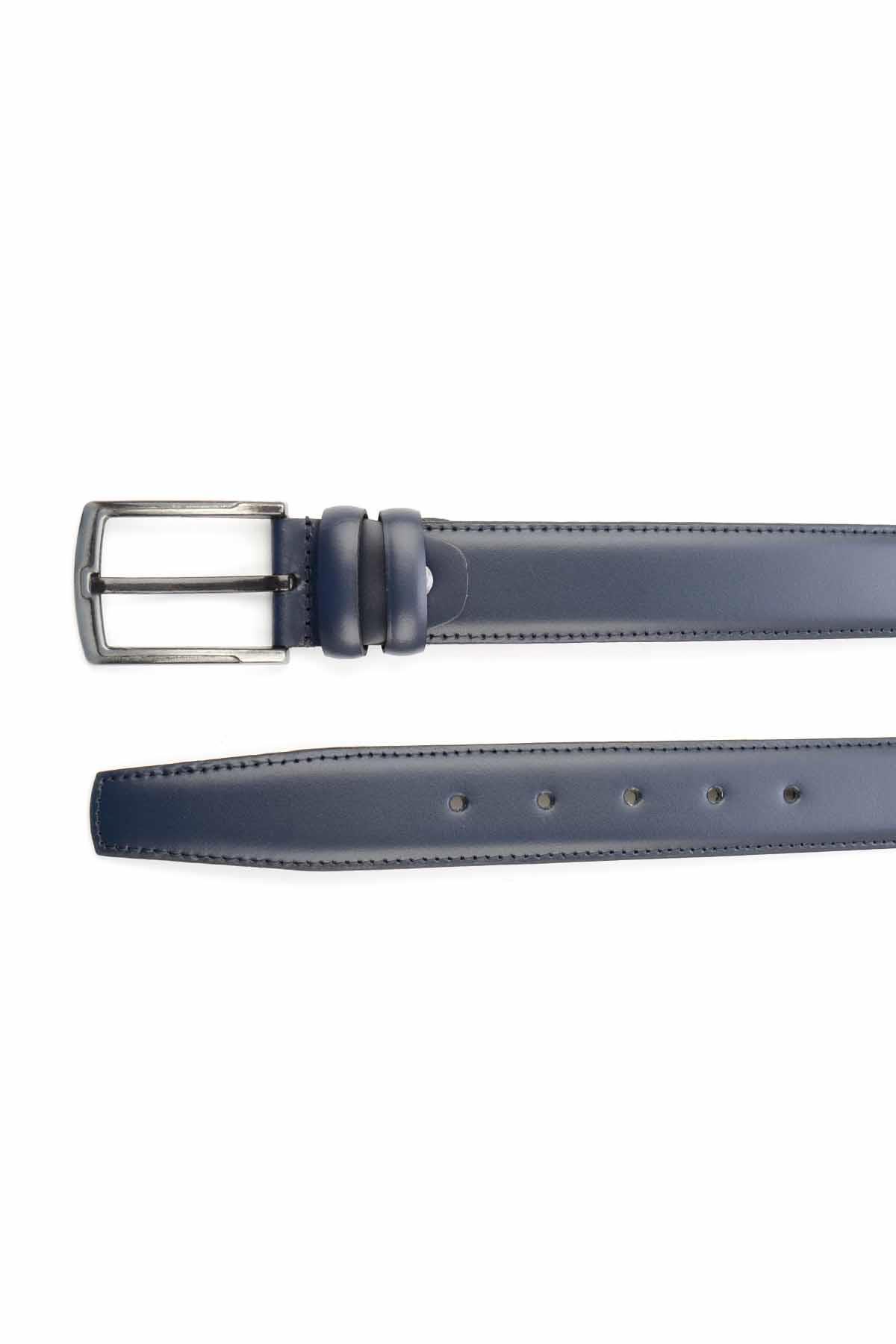 Mat Lacivert Leather Erkek Kemer U08657020903