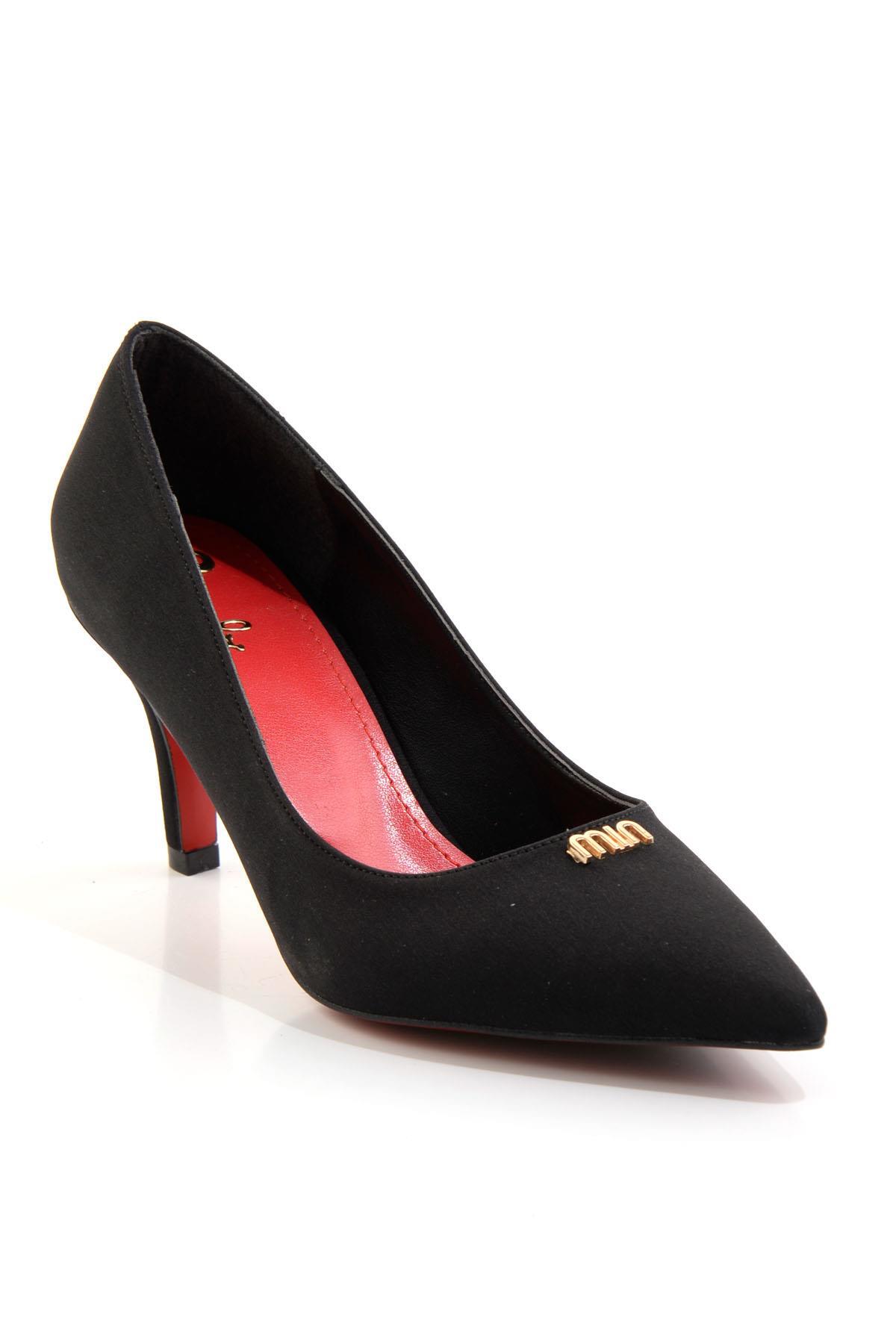 Mat Siyah  Kadın Klasik Topuklu Ayakkabı K01231461738