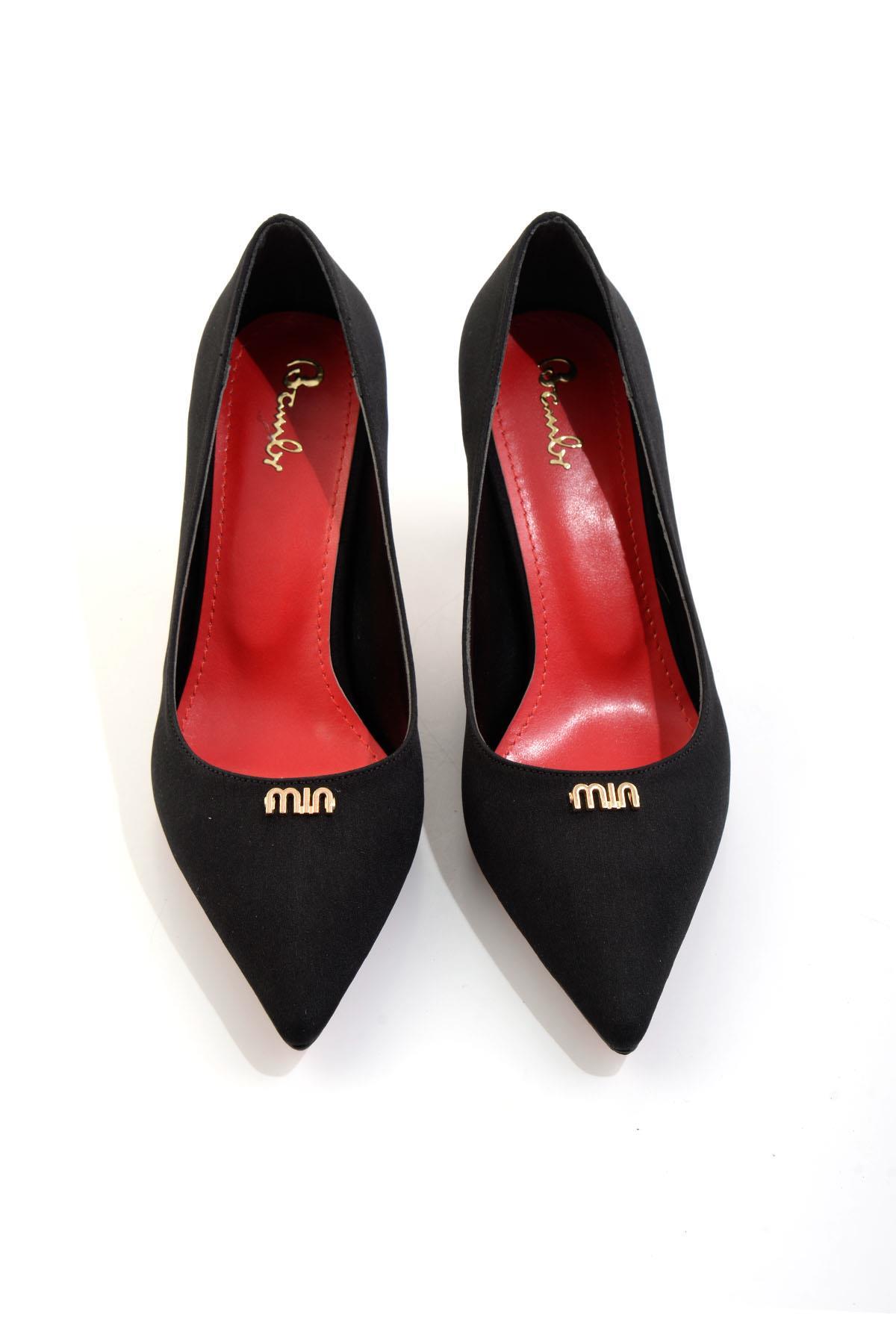 Mat Siyah  Kadın Klasik Topuklu Ayakkabı K01231461738