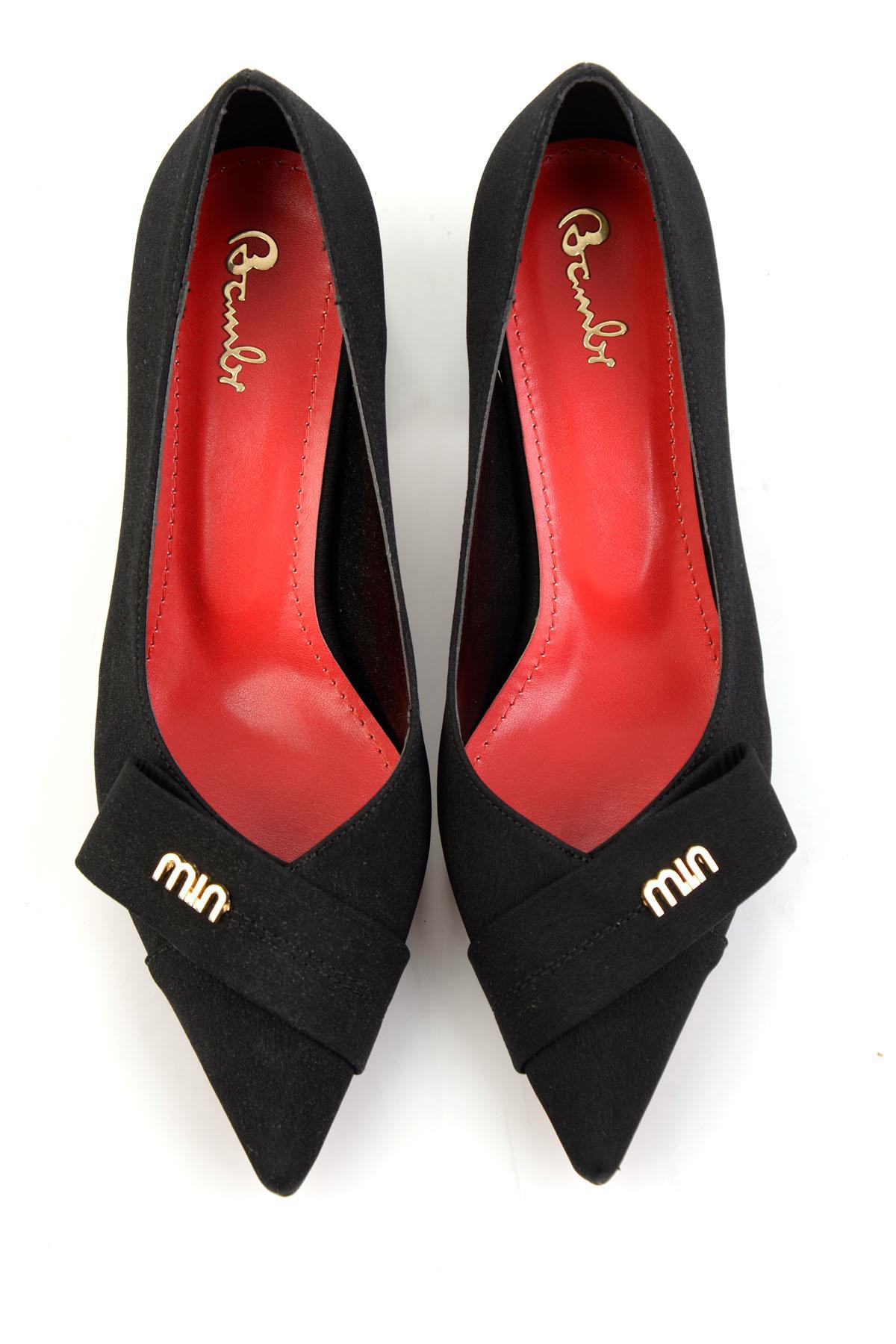 Mat Siyah  Kadın Klasik Topuklu Ayakkabı K01231463138