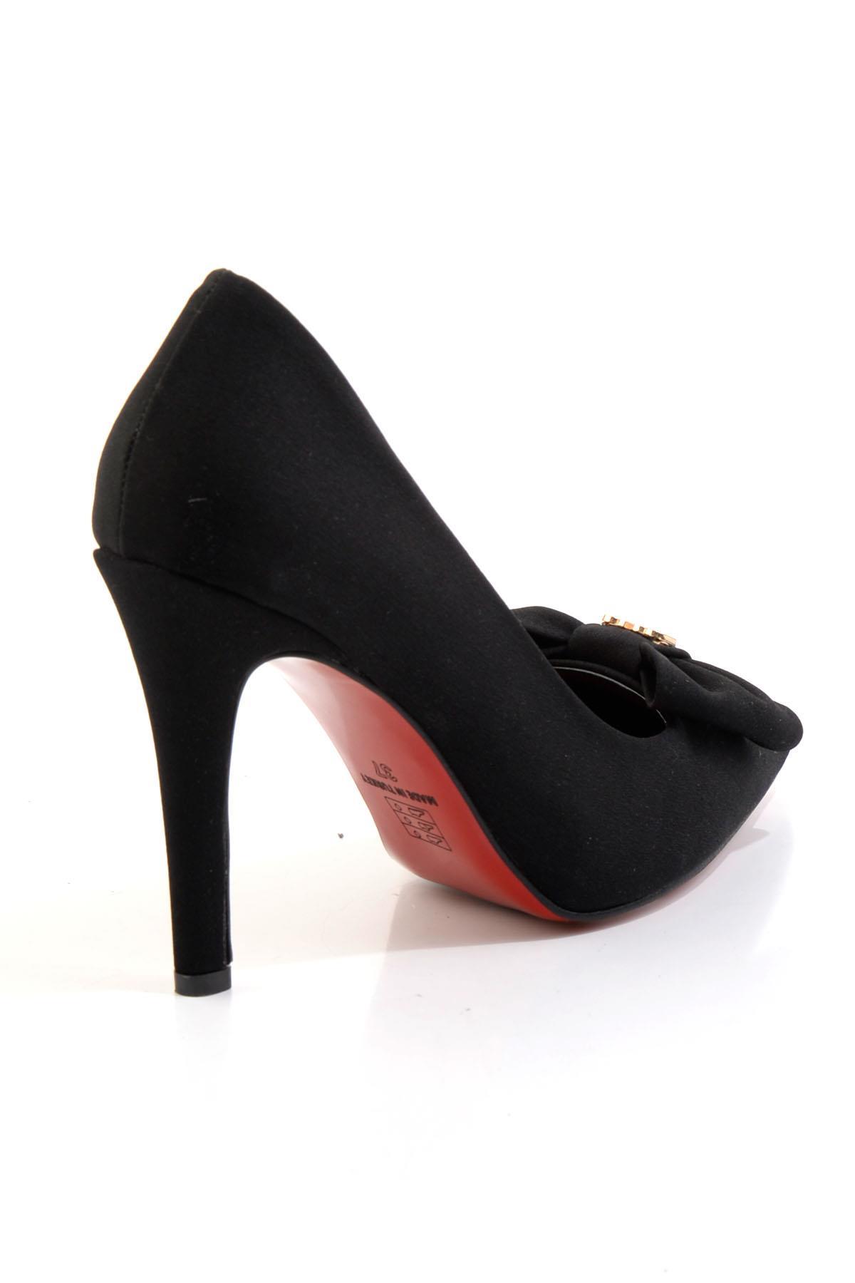 Mat Siyah  Kadın Klasik Topuklu Ayakkabı K01231452538