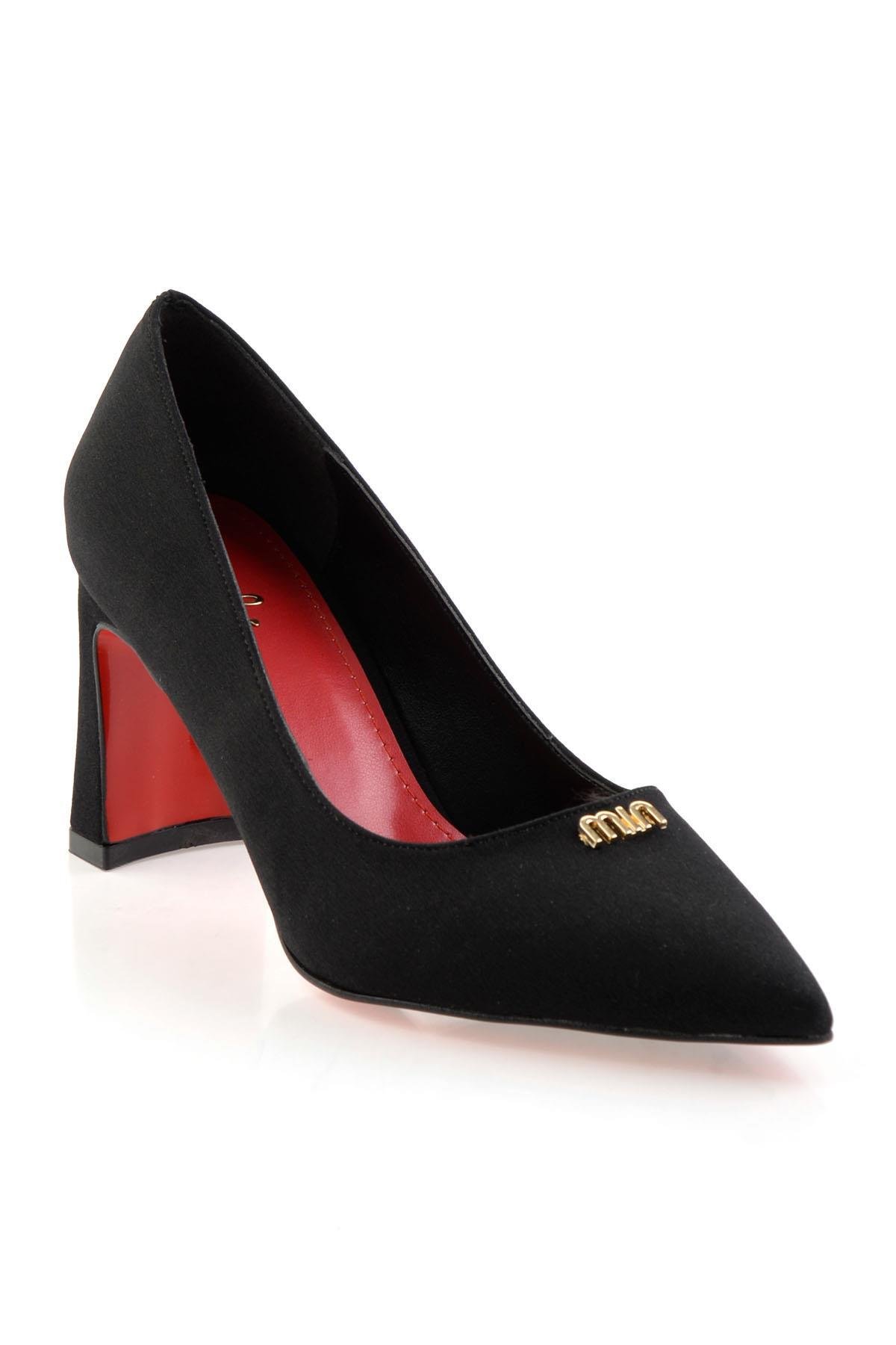 Mat Siyah  Kadın Klasik Topuklu Ayakkabı K01231461838