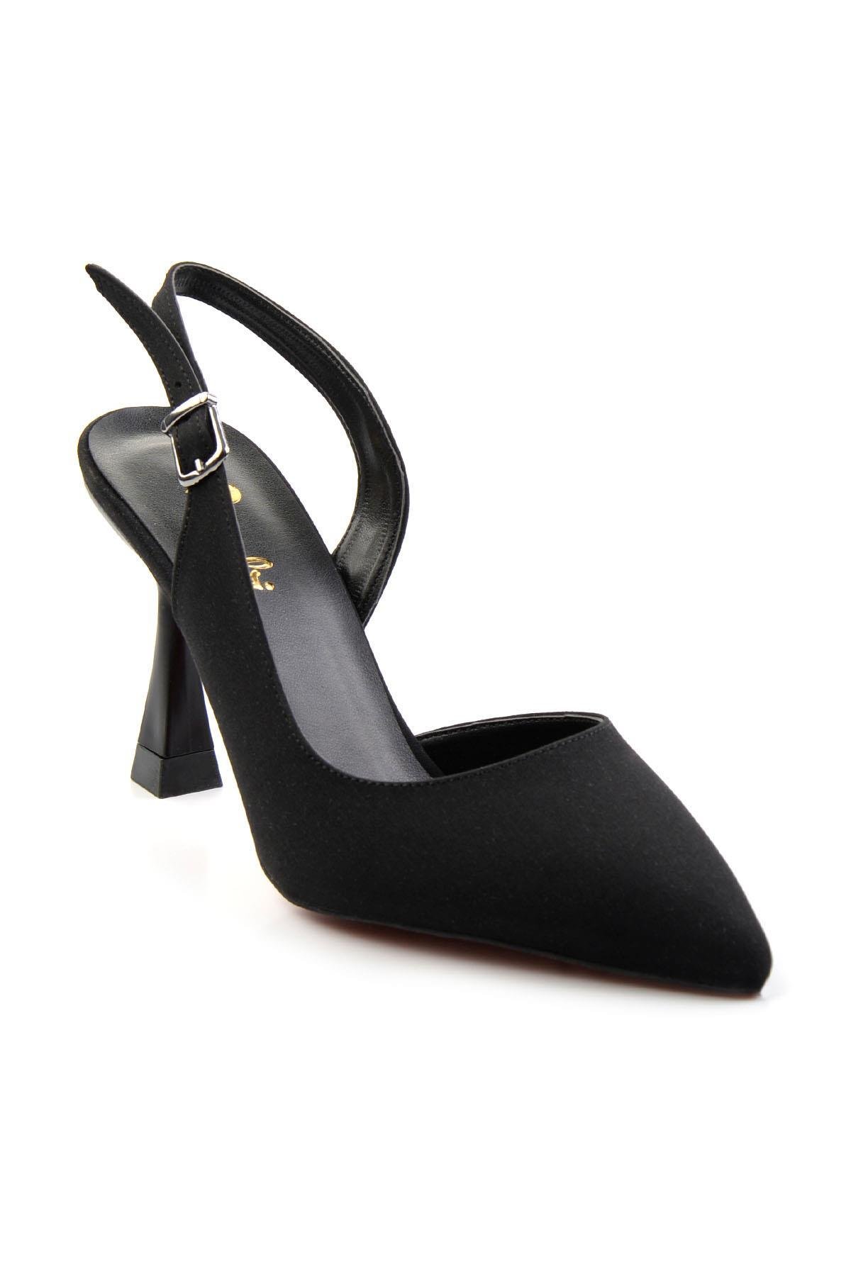 Mat Siyah  Kadın Klasik Topuklu Ayakkabı K01038005638