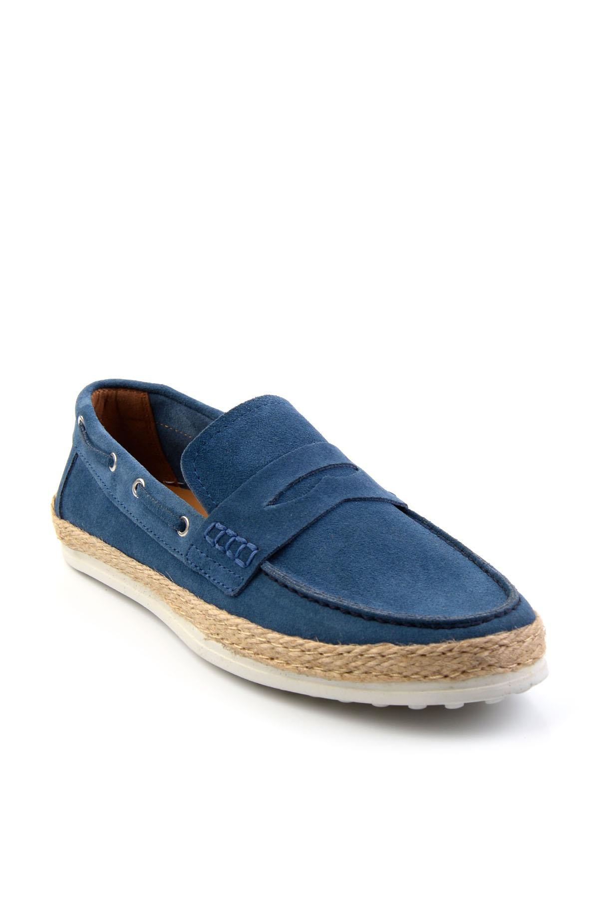 Mavi Hakiki Deri Erkek Espadril E01863815502