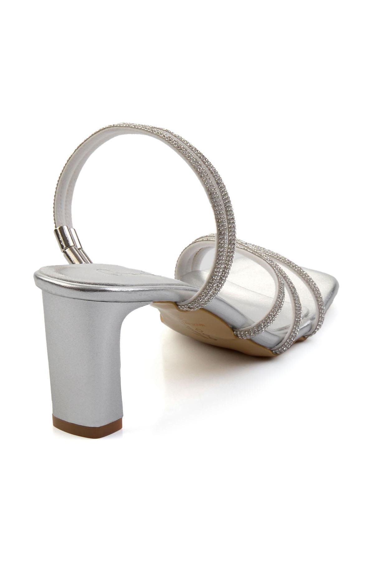 Metalik Lame  Kadın Abiye Ayakkabı K05124160009