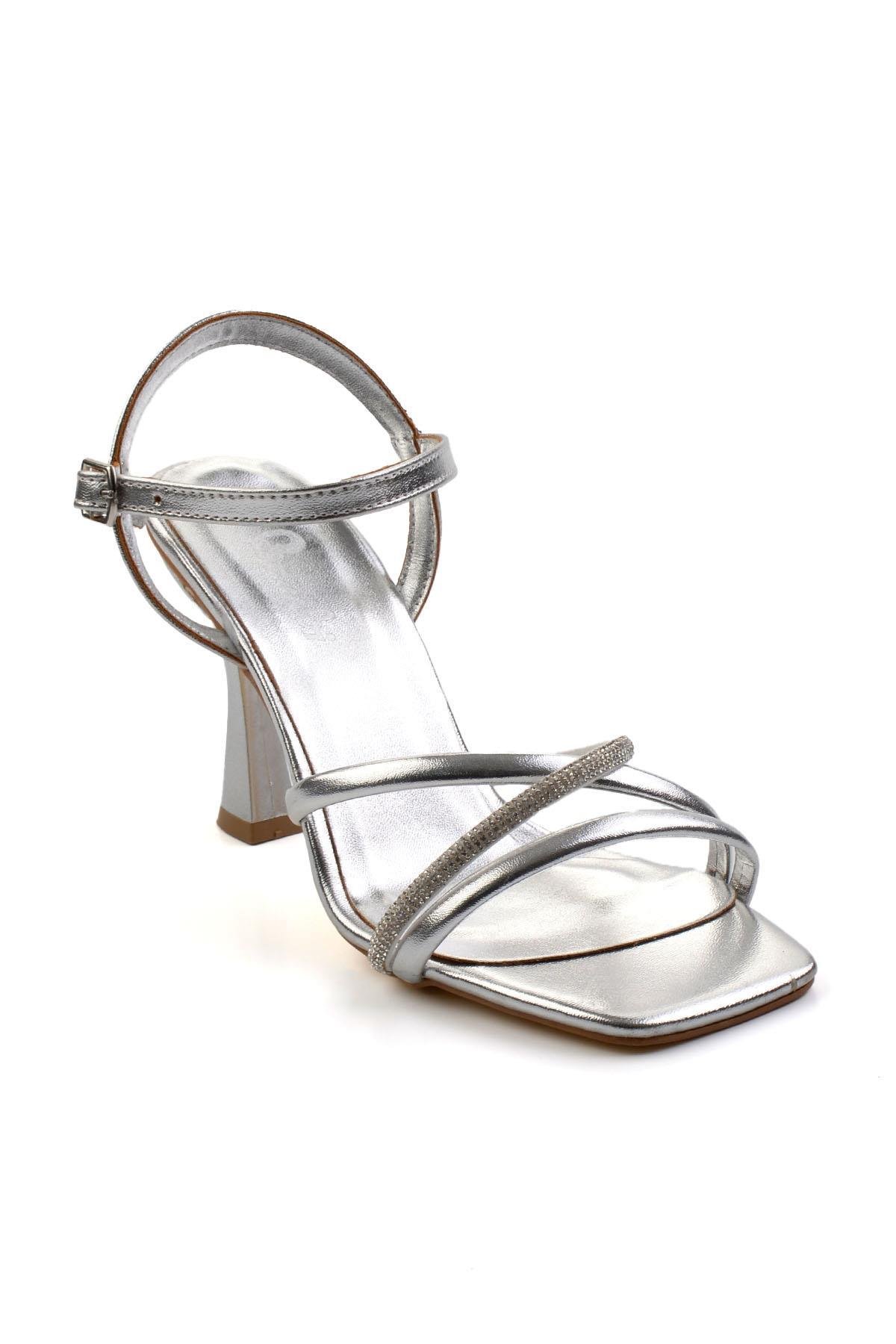 Metalik Lame  Kadın Abiye Ayakkabı K05124002809