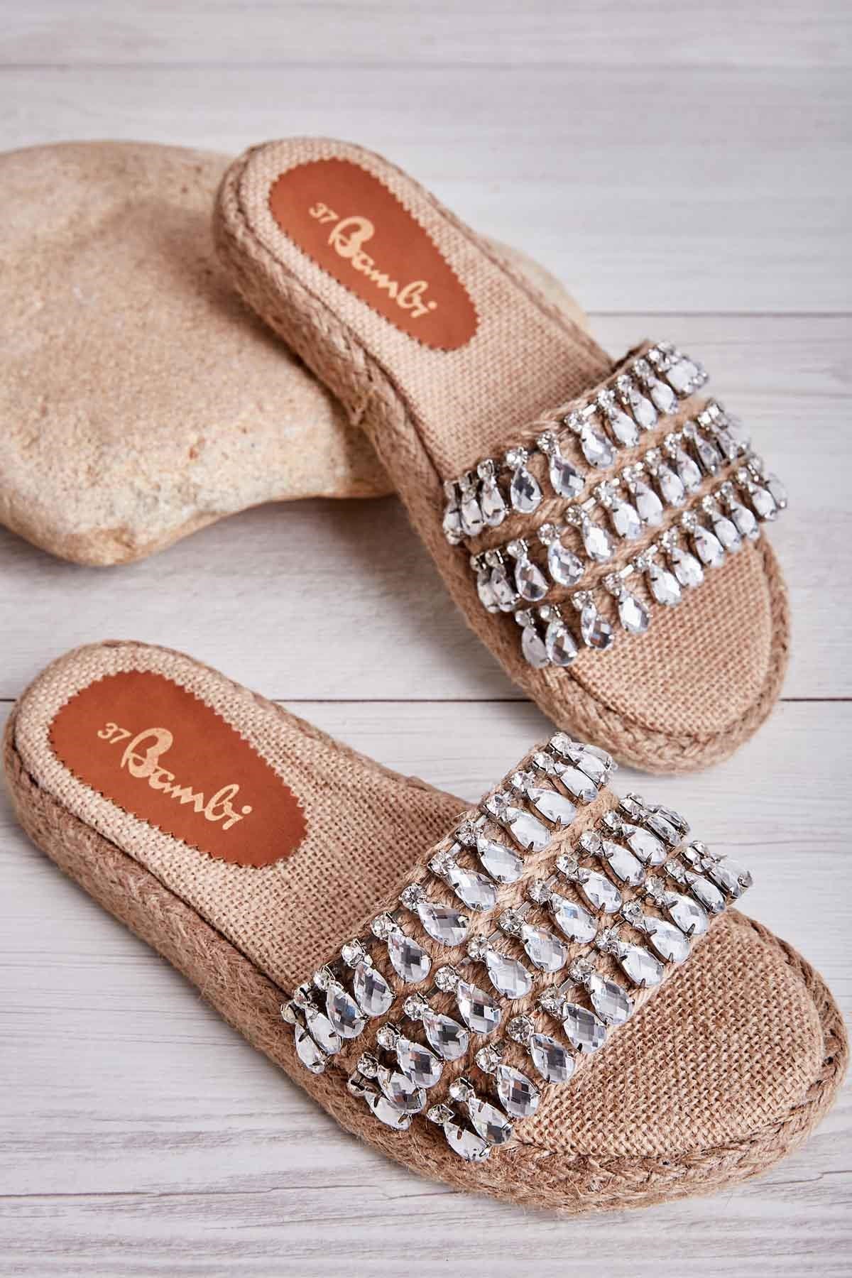 Natural Hasır  Kadın Terlik L0656044628