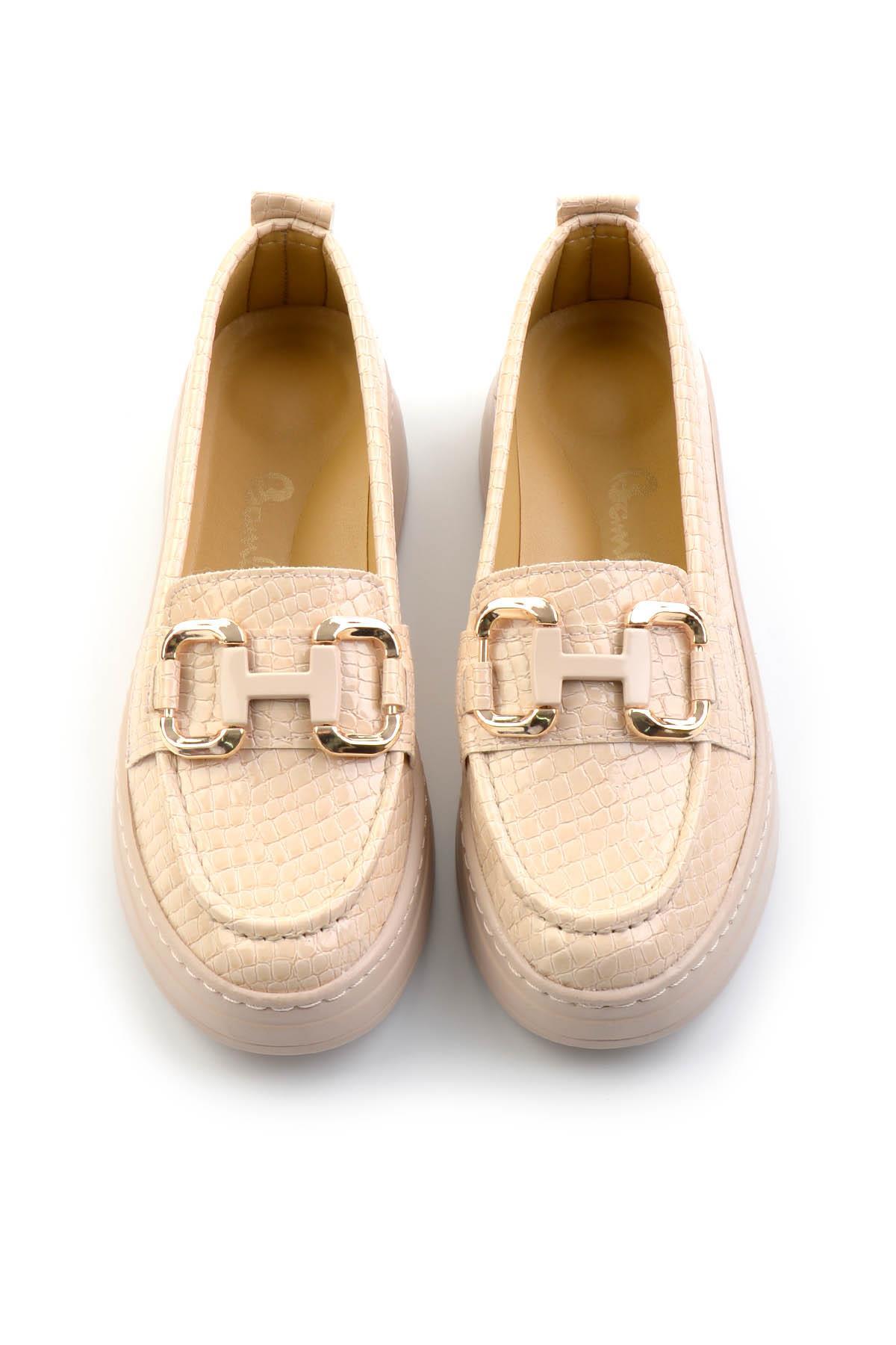 Nude  Kadın Loafer Ayakkabı K01536194511