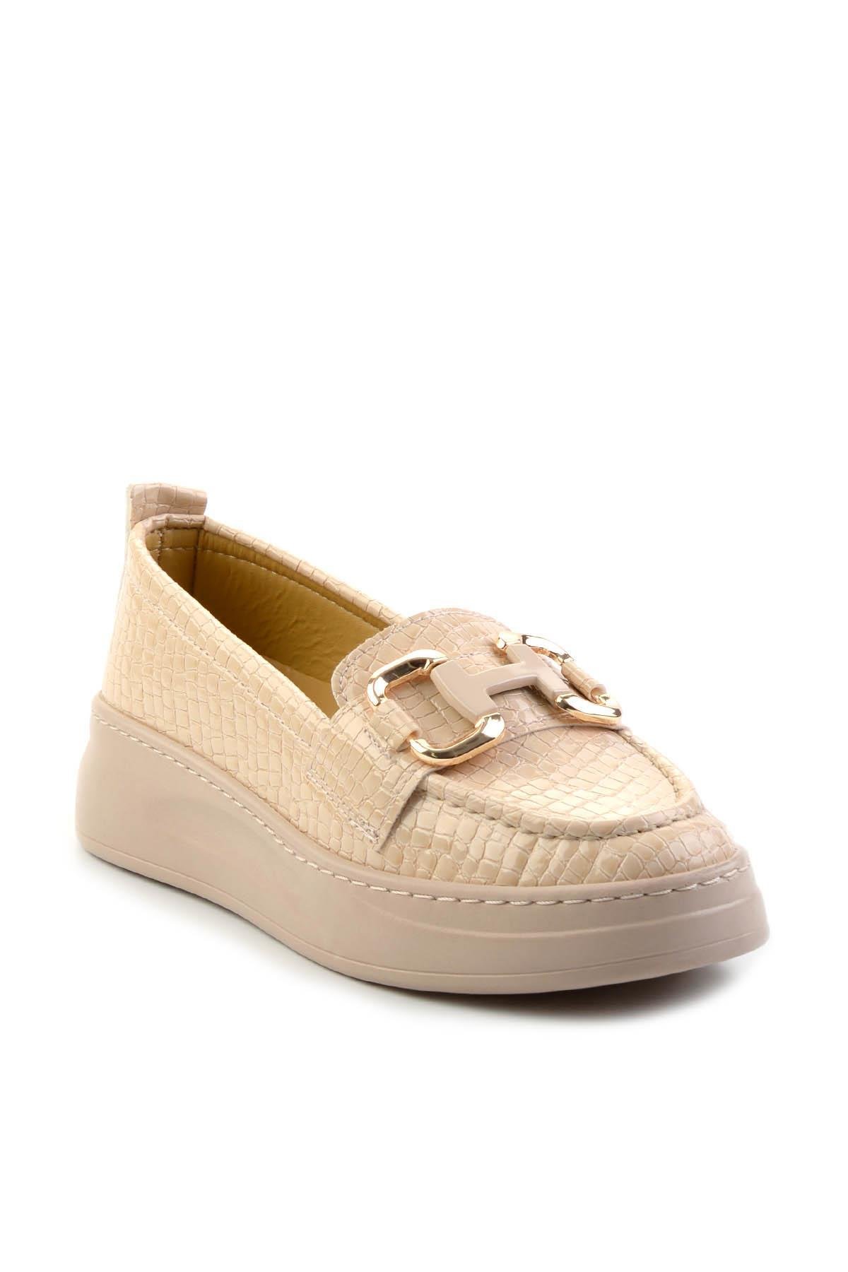 Nude  Kadın Loafer Ayakkabı K01536194511