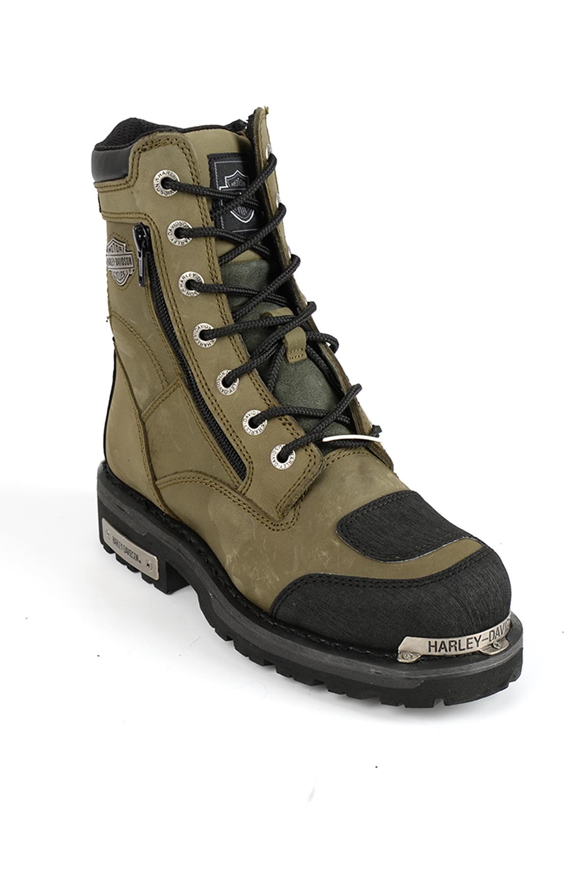 Olive Hakiki Deri Kadın Bot & Bootie HD0777032103