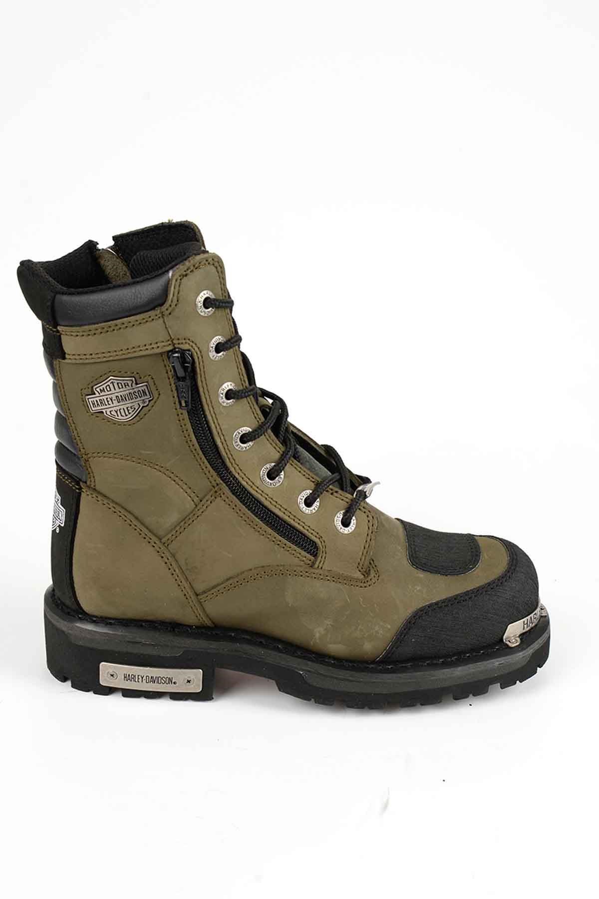Olive Hakiki Deri Kadın Bot & Bootie HD0777032103