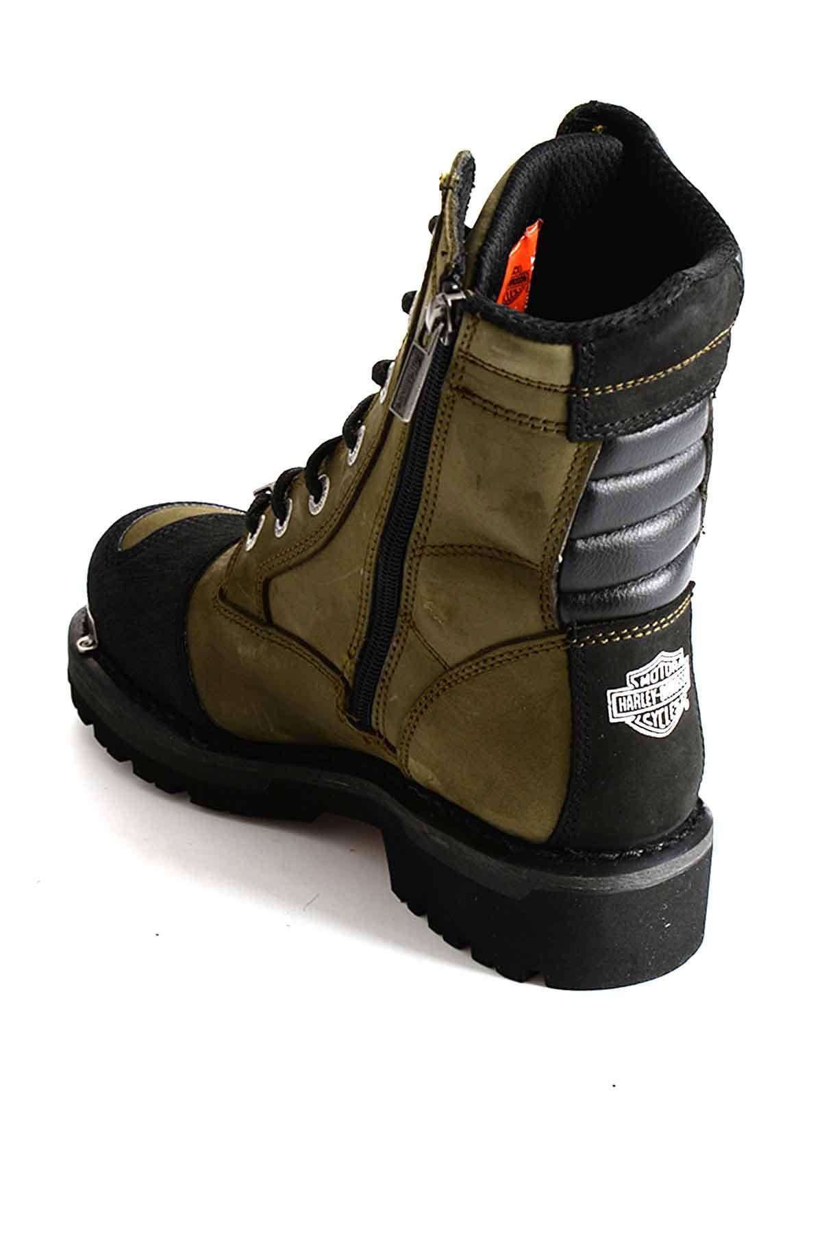 Olive Hakiki Deri Kadın Bot & Bootie HD0777032103
