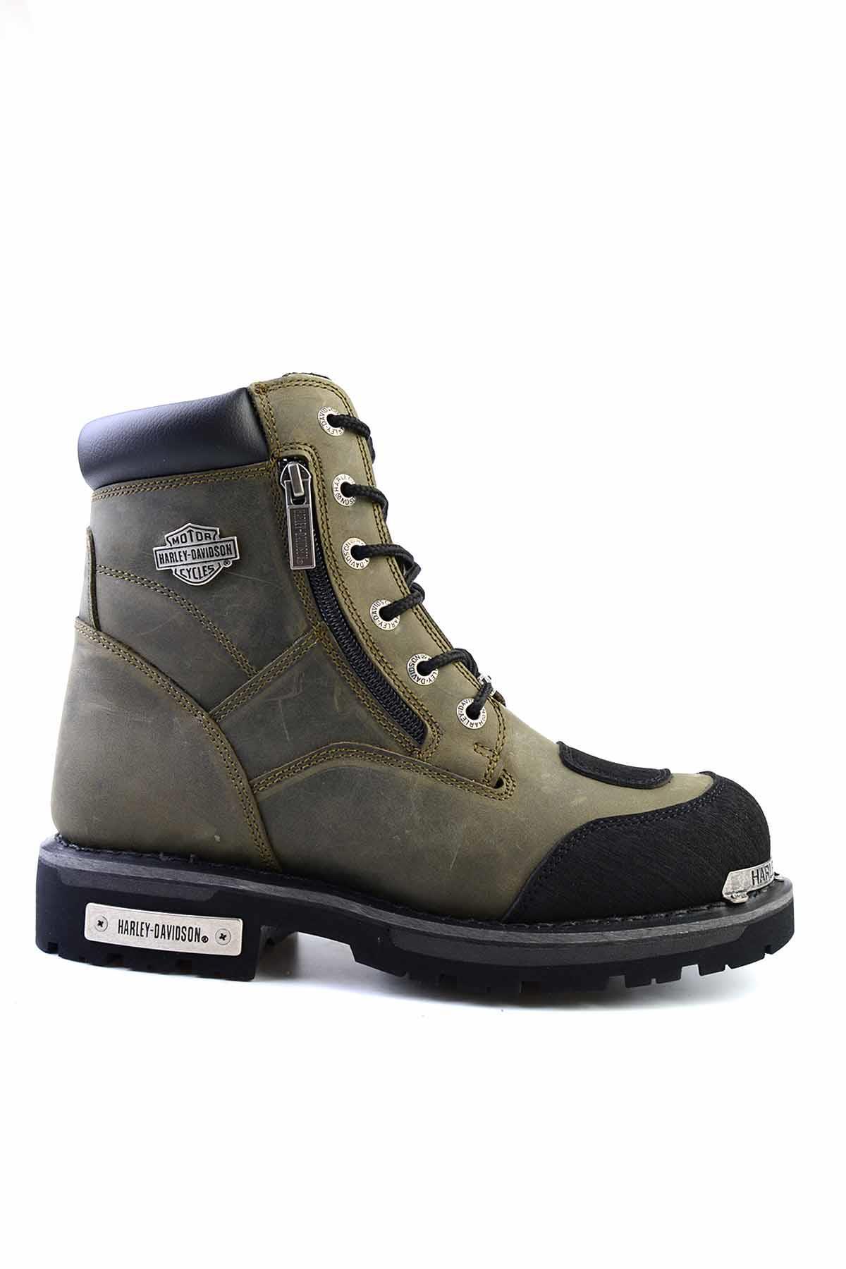 Olive Hakiki Deri Kadın Bot & Bootie HD1777060003