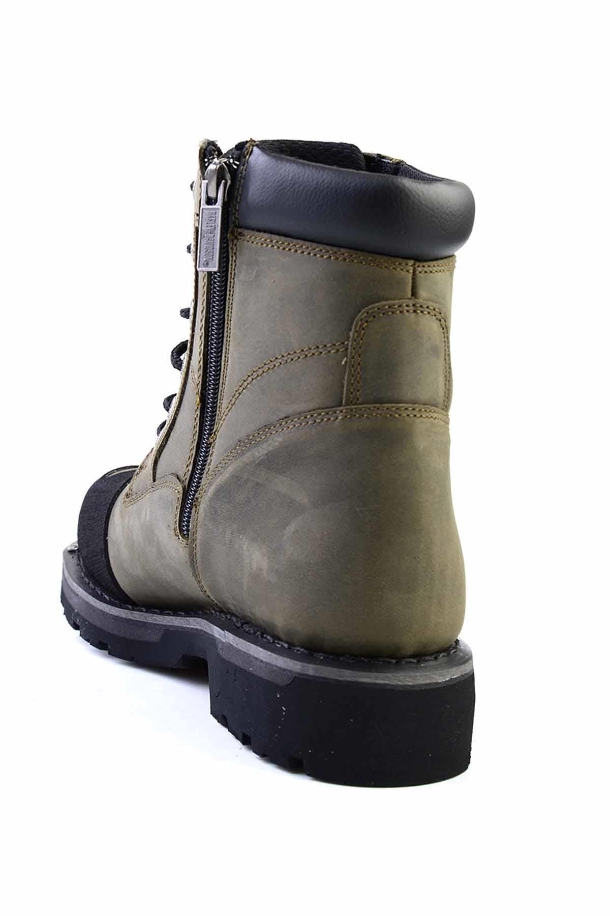 Olive Hakiki Deri Kadın Bot & Bootie HD1777060003