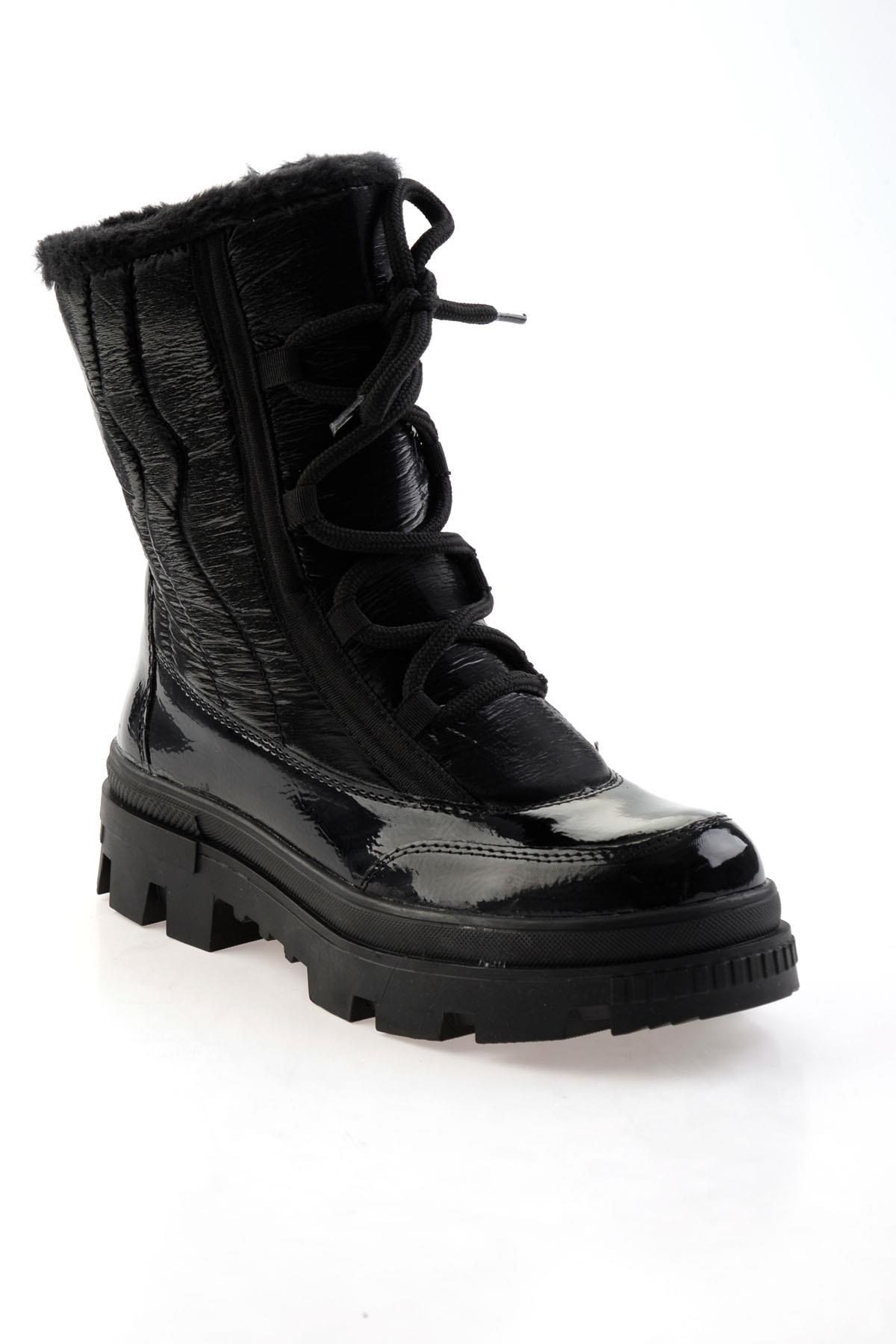 Parlak Siyah  Kadın Bot & Bootie K02179744167