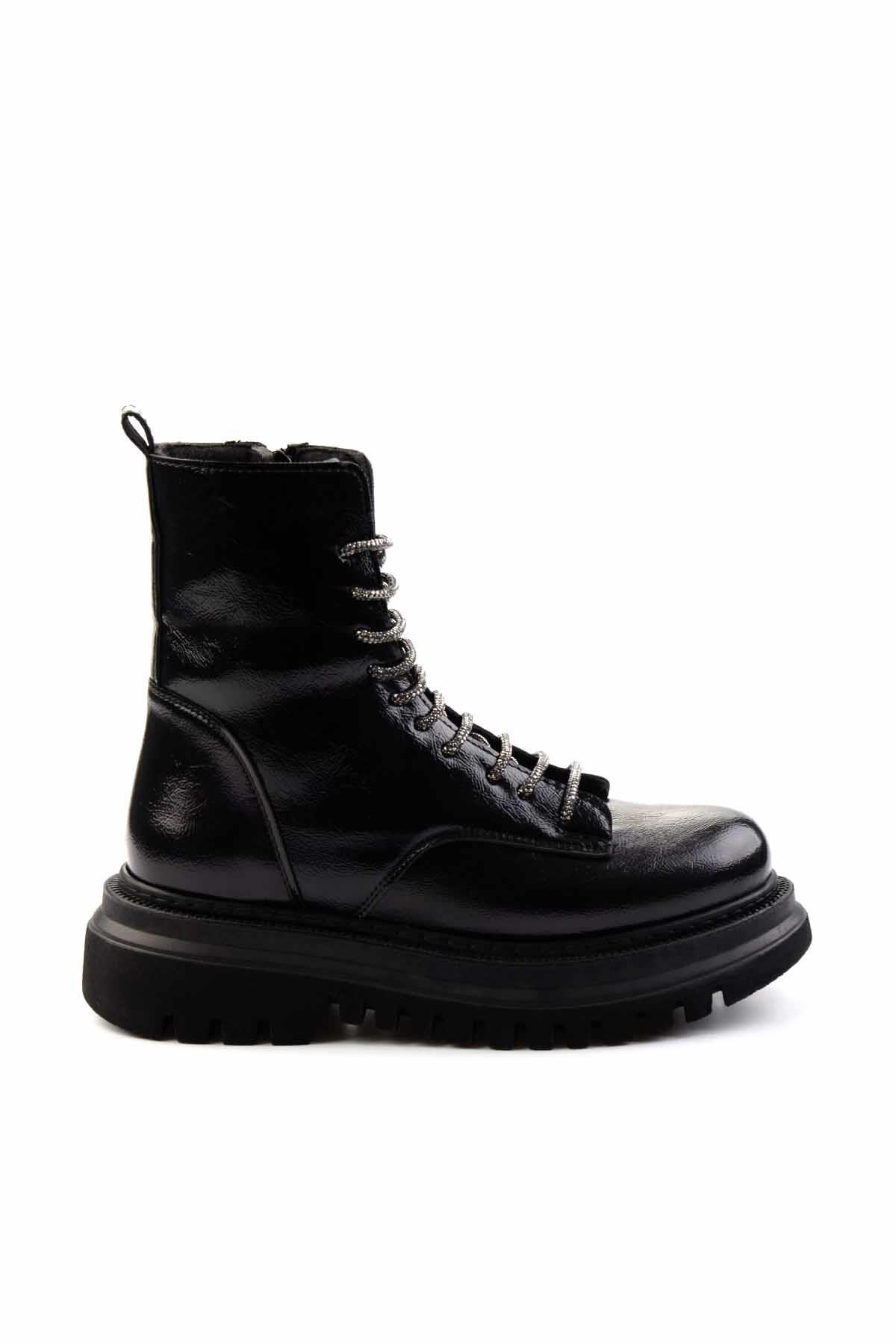 Parlak Siyah  Kadın Bot & Bootie K02377030009