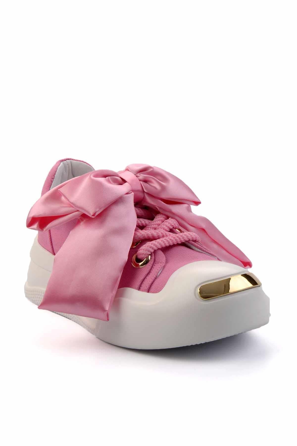 Pembe Keten  Kadın Sneaker K01480002818