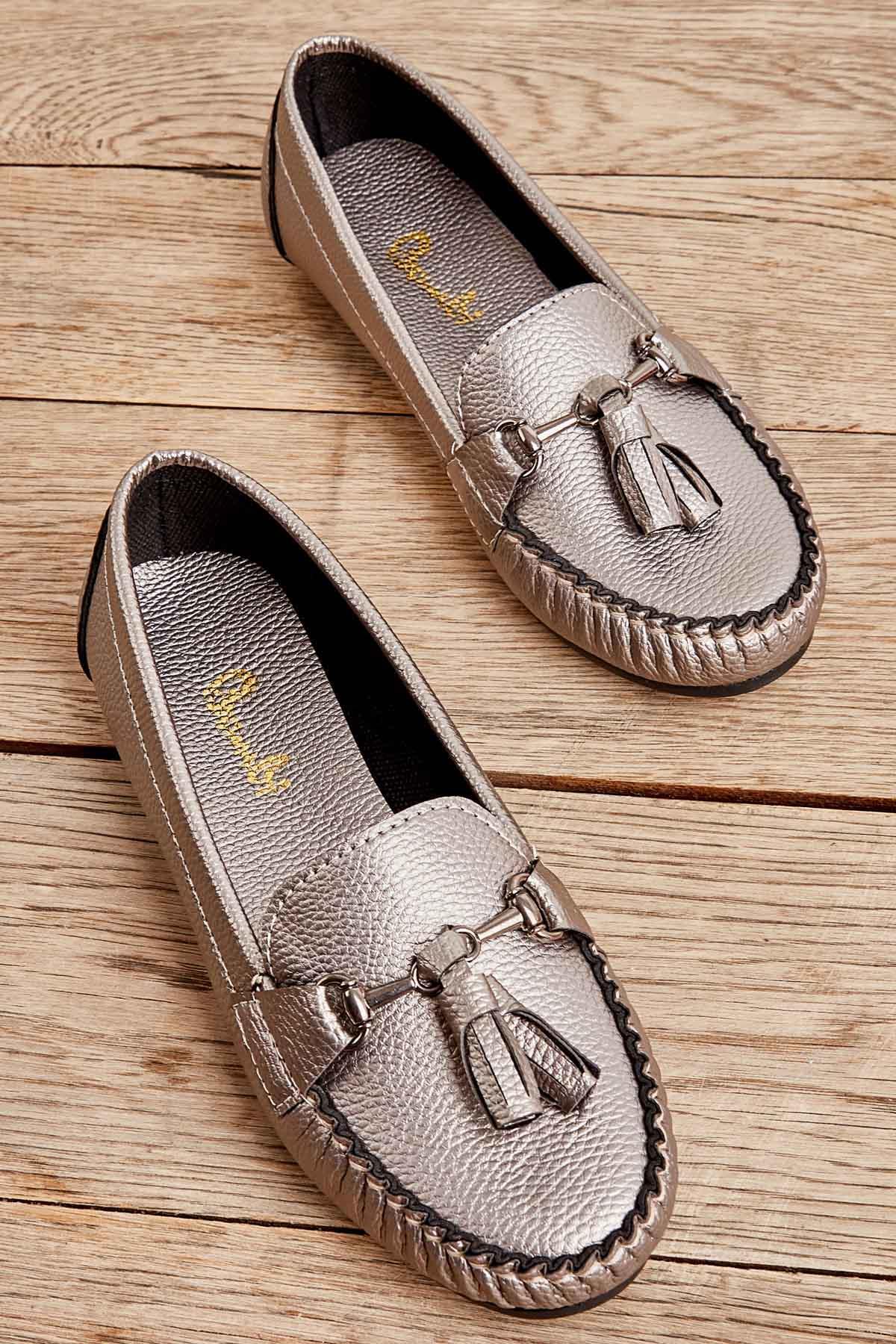 Platin  Kadın Loafer Ayakkabı K01542150009