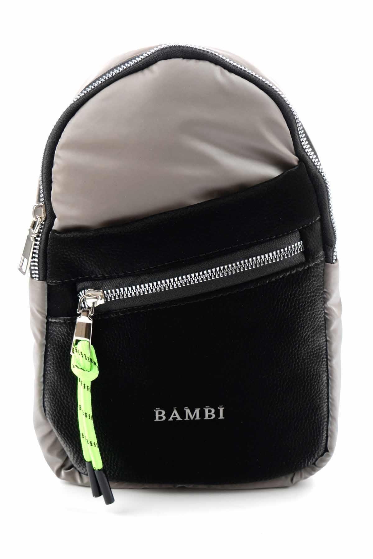 Platin Siyah Anorak  Kadın Sırt Çantası C06102180985