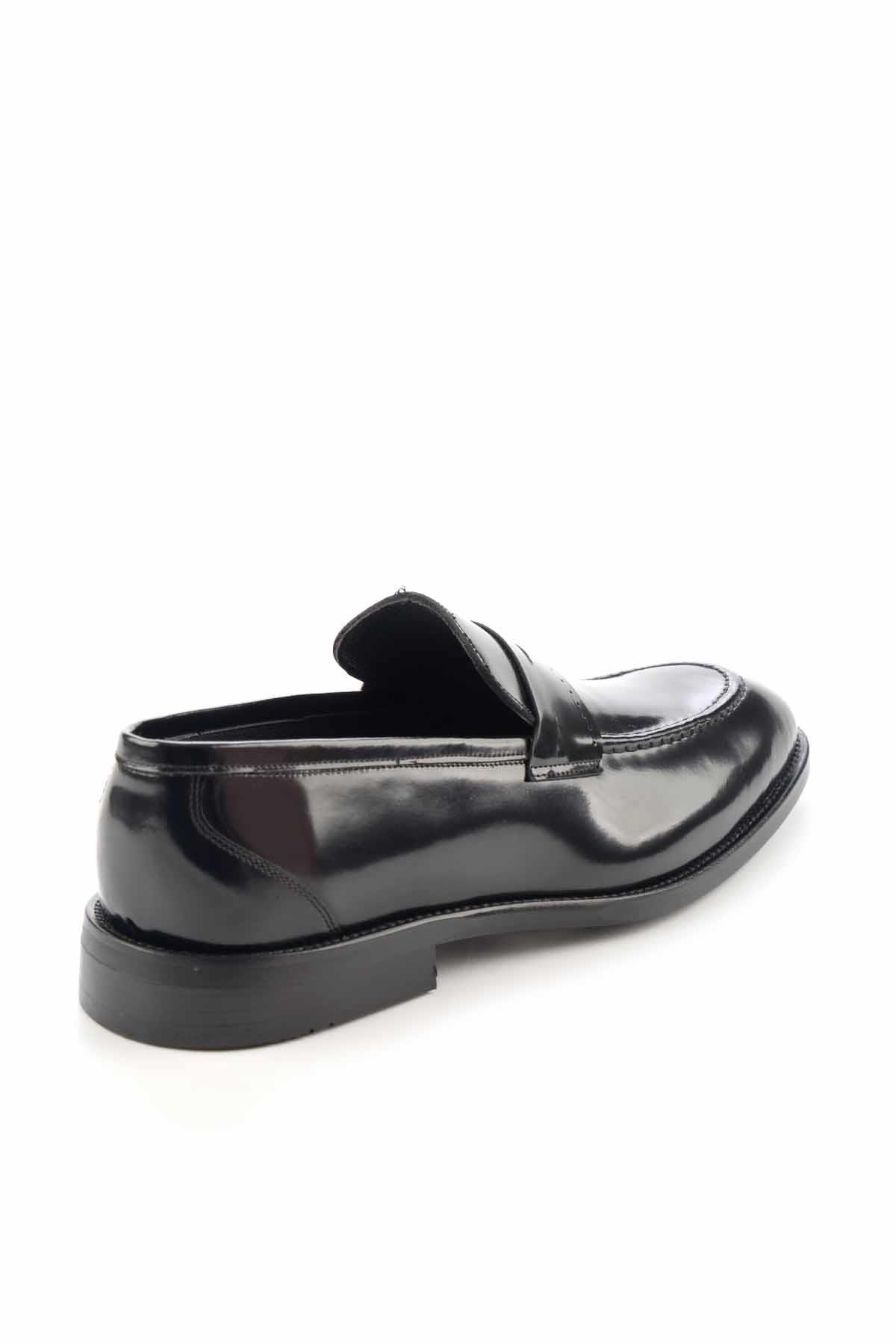 Siyah Açma Hakiki Deri Erkek Klasik Ayakkabı E01755113314