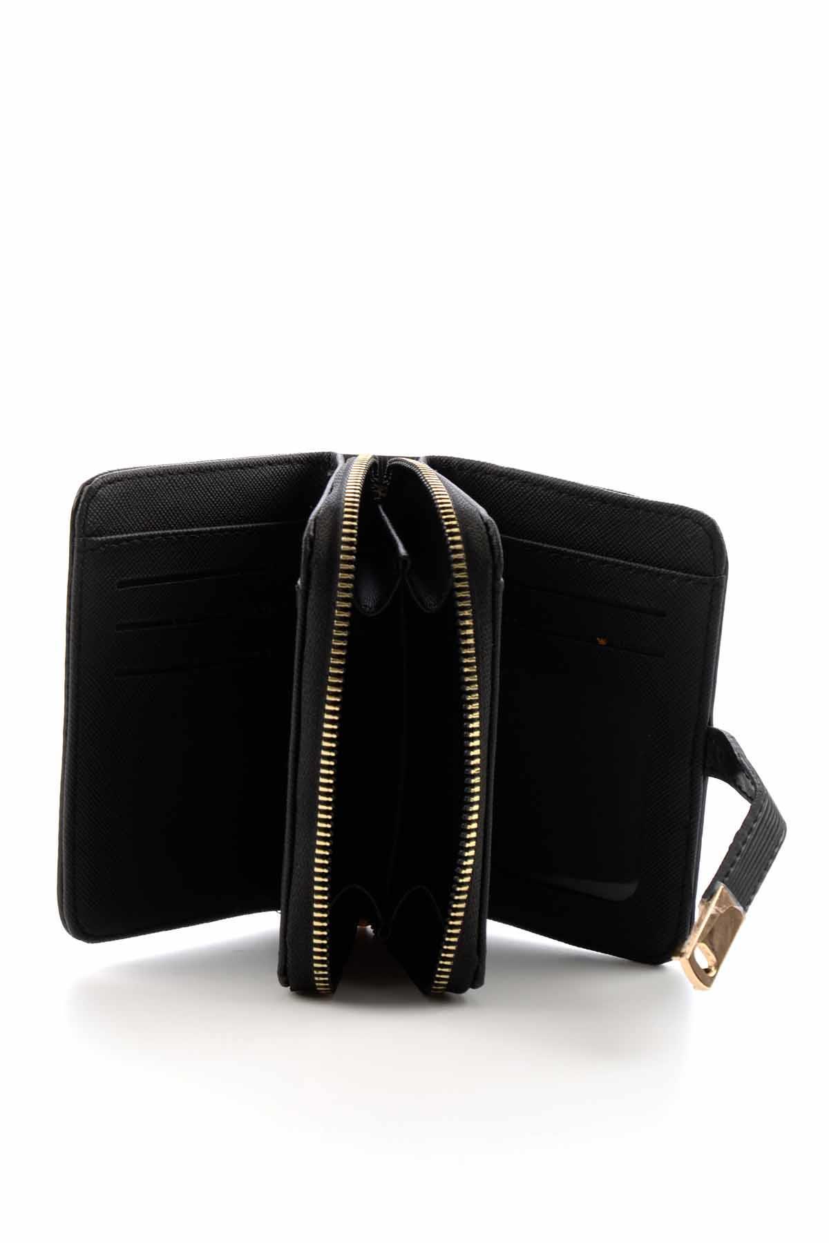 Siyah Ağaç Kabuğu  Kadın Cüzdan 