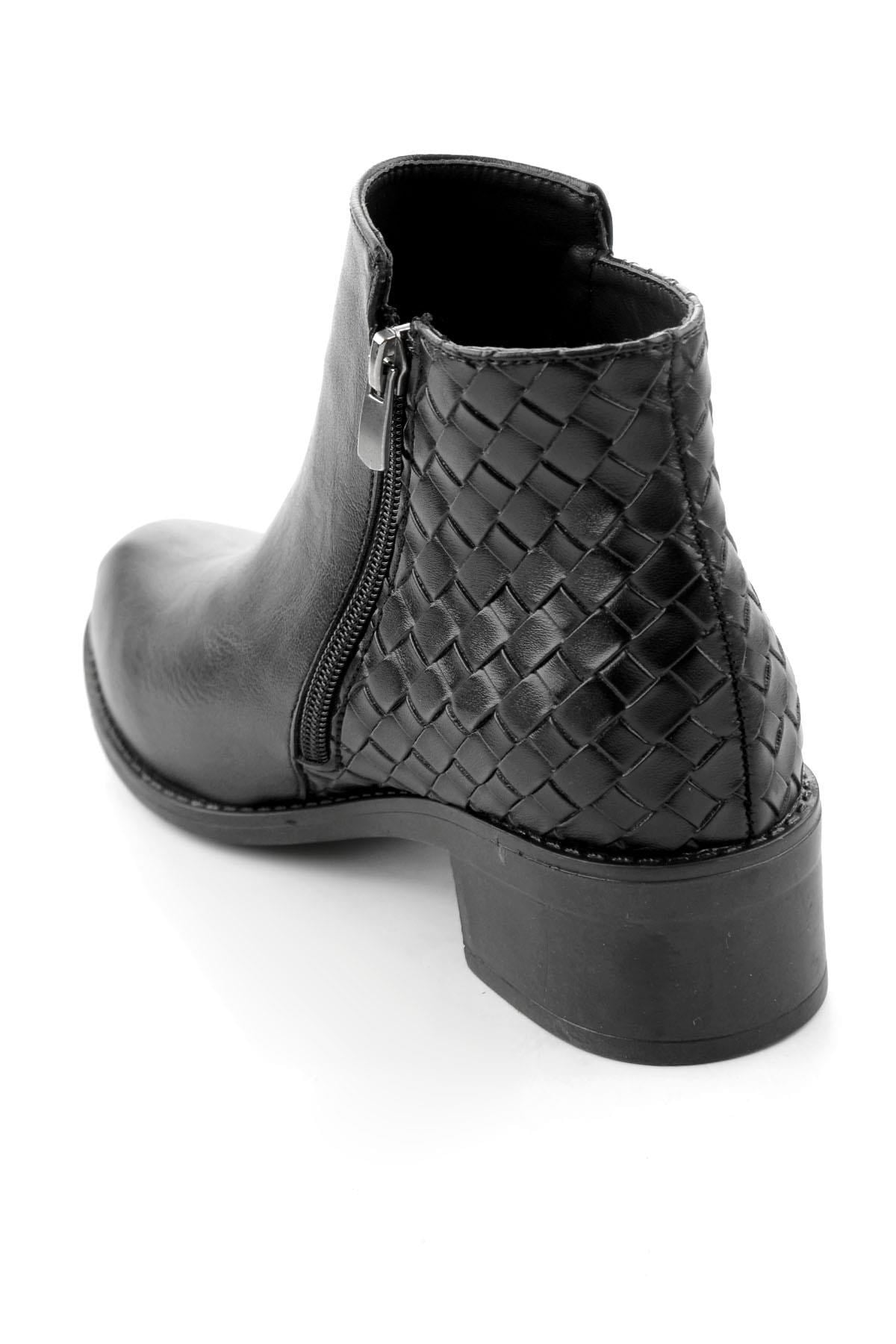 Siyah Baskılı  Kadın Bot & Bootie K02140432909