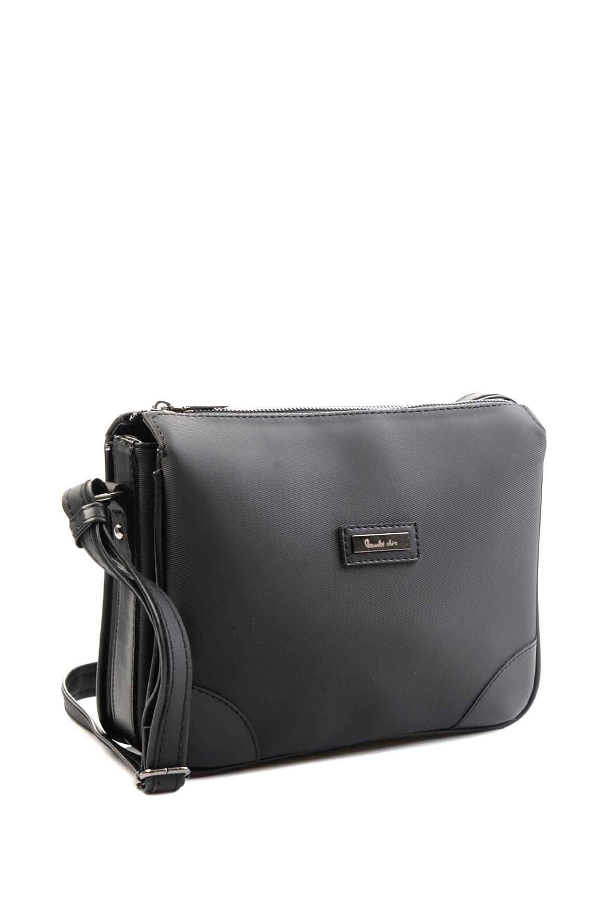 Siyah Baskılı  Kadın Postacı Çanta C06636636995