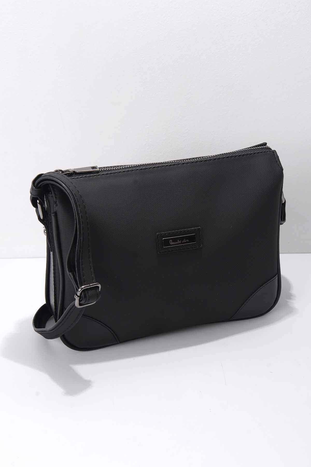 Siyah Baskılı  Kadın Postacı Çanta C06636636995