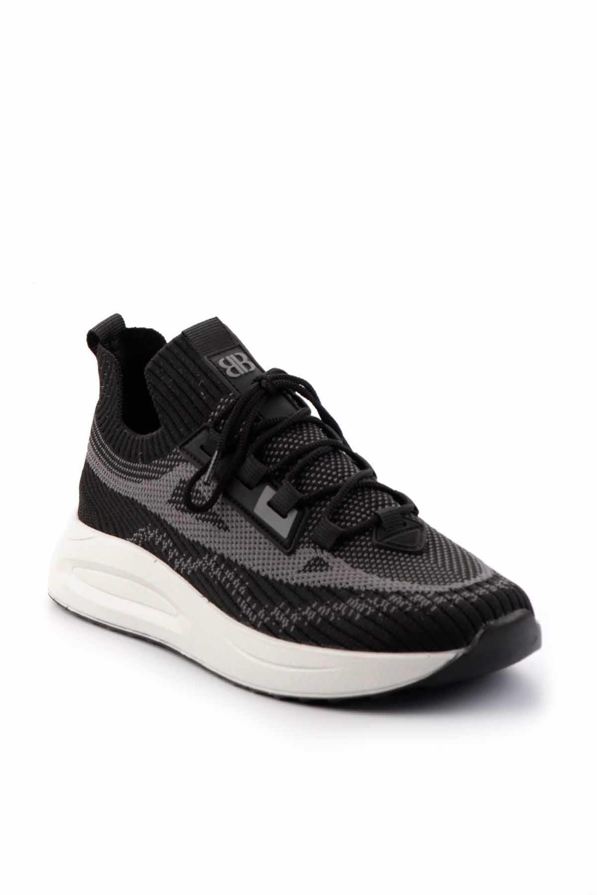 Siyah Beyaz  Erkek Sneaker E01768002382