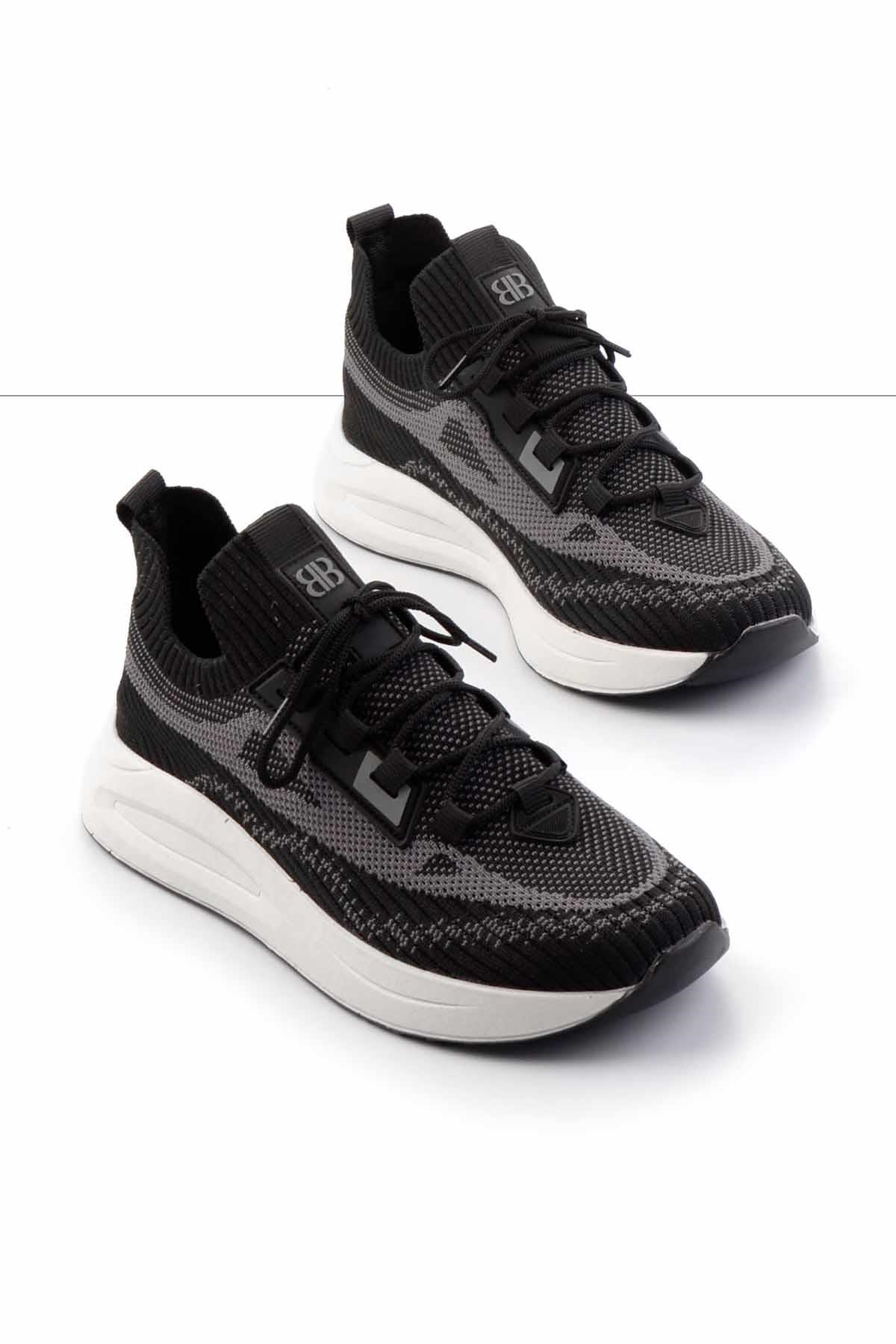 Siyah Beyaz  Erkek Sneaker E01768002382