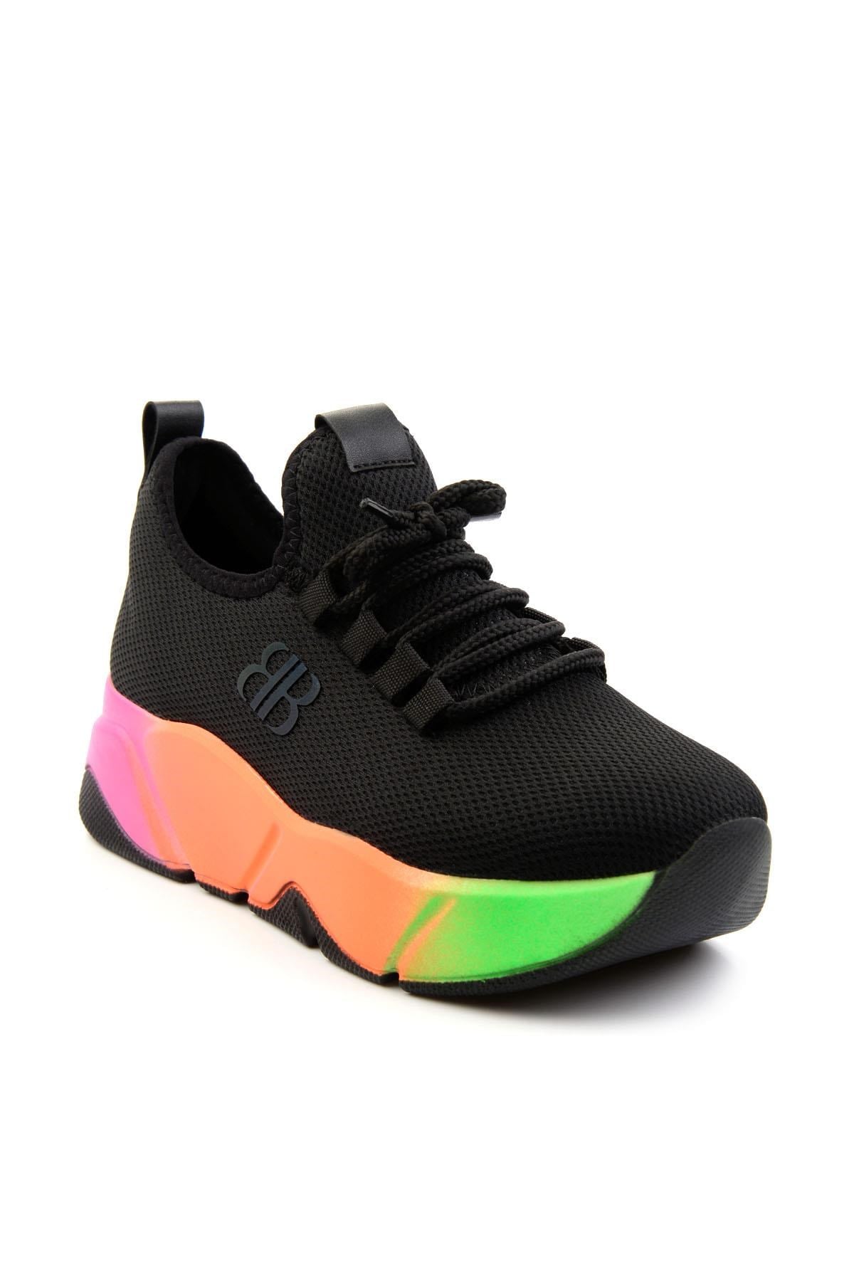 Siyah Çok Renkli  Kadın Sneaker K01824212417