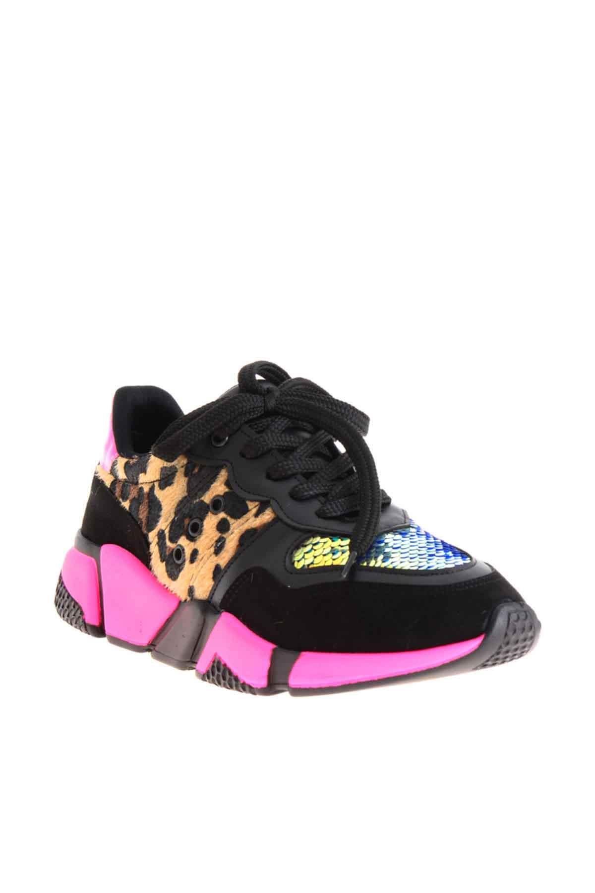 Siyah Fuşya  Kadın Sneaker K0541044209