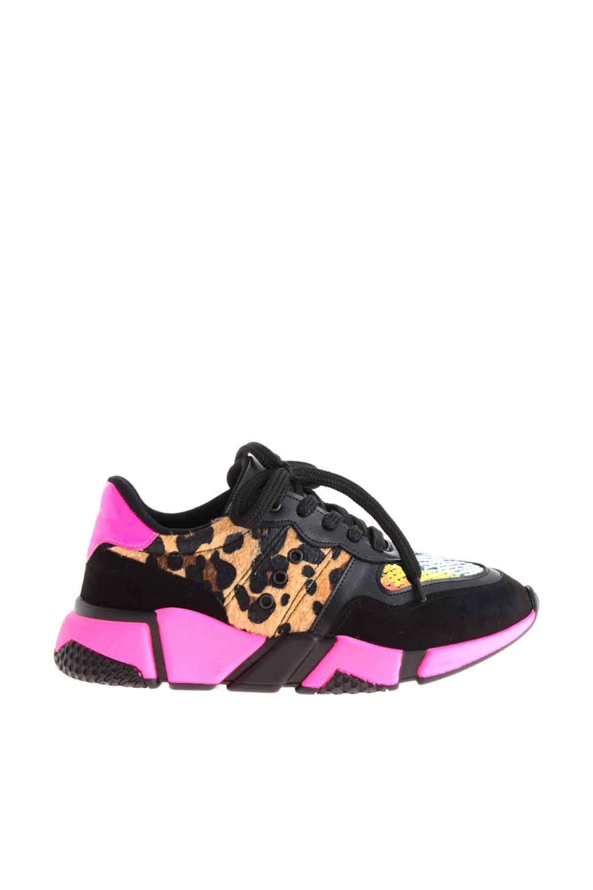 Siyah Fuşya  Kadın Sneaker K0541044209