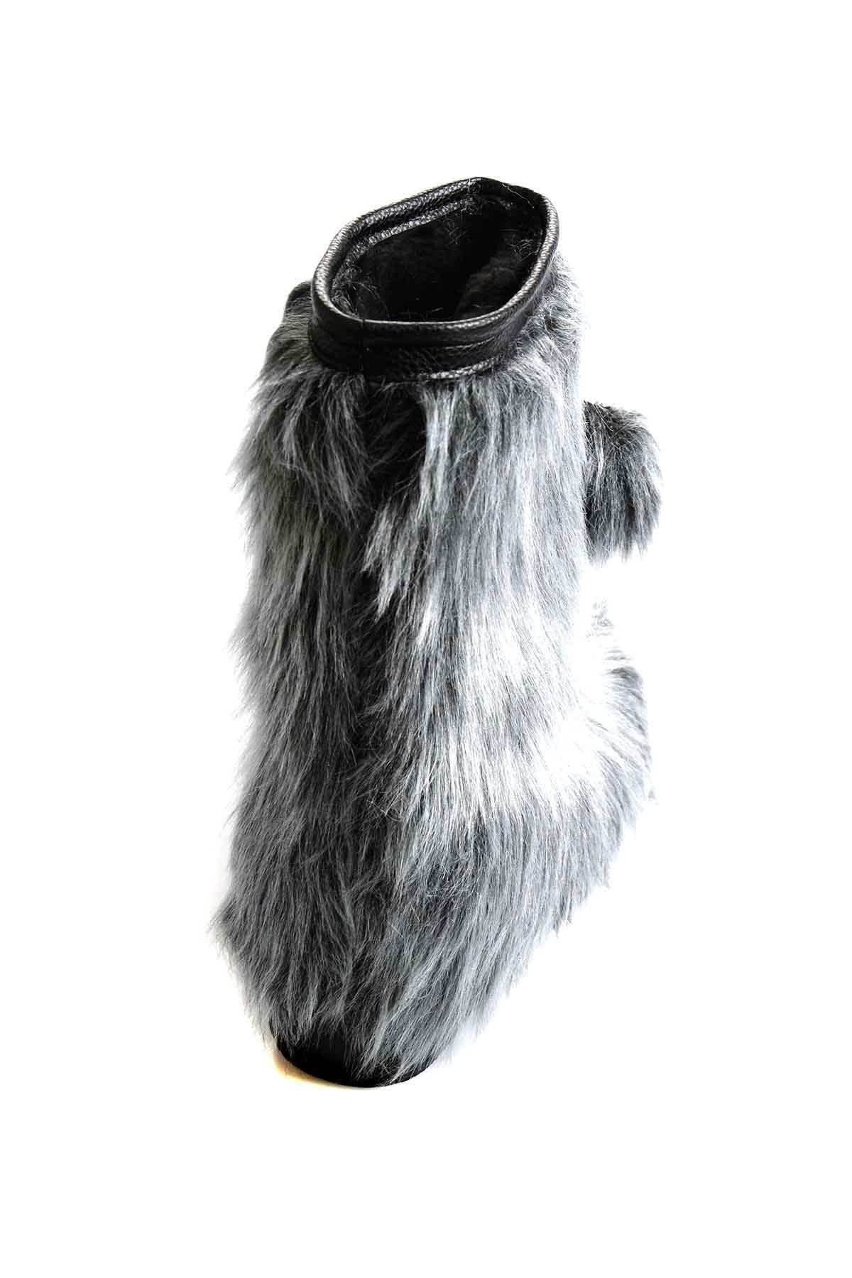 Siyah Gri  Kadın Bot & Bootie E0225141009