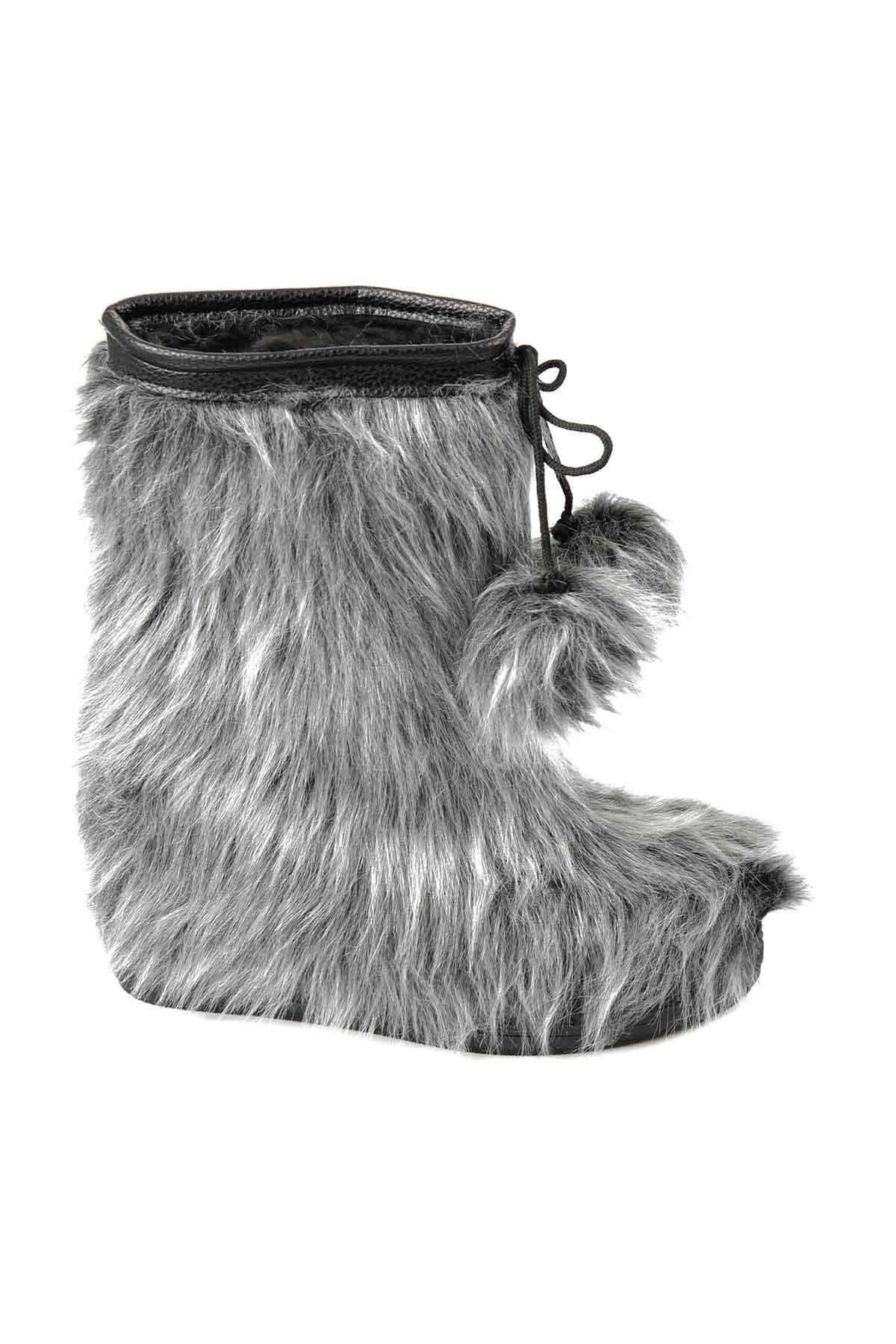 Siyah Gri  Kadın Bot & Bootie E0225141009