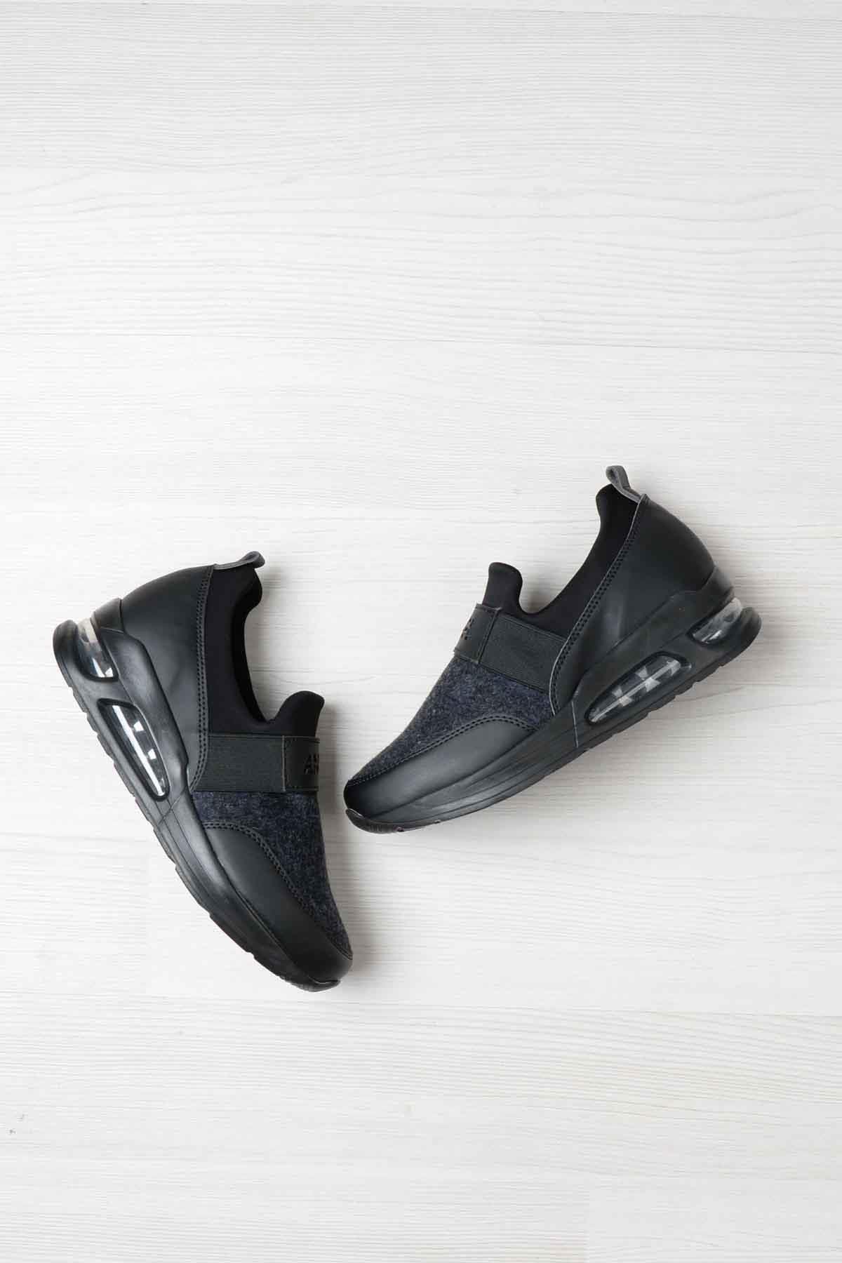 Siyah Gri  Kadın Sneaker E0223013409