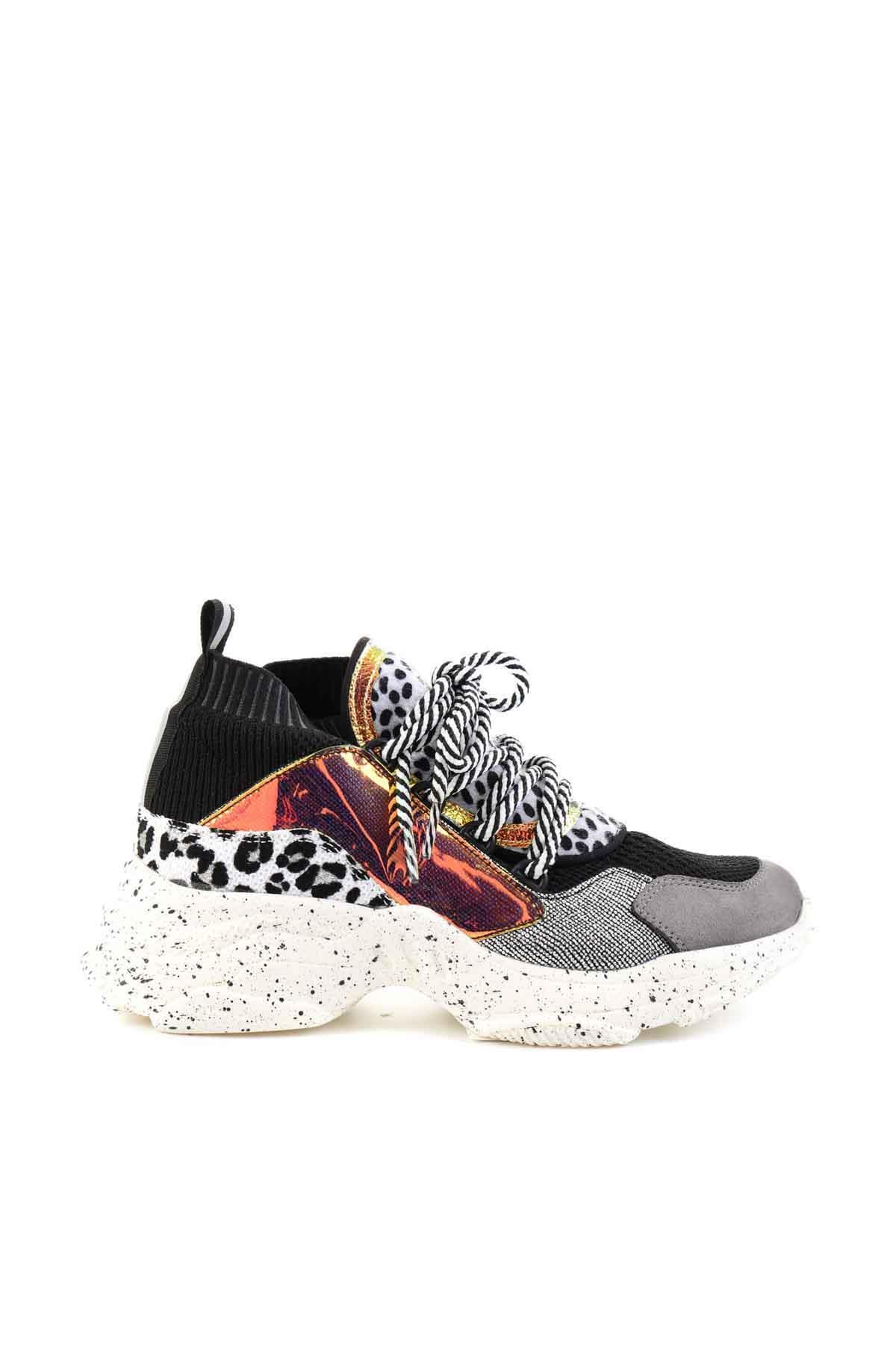 Siyah Gri  Kadın Sneaker K0649490482