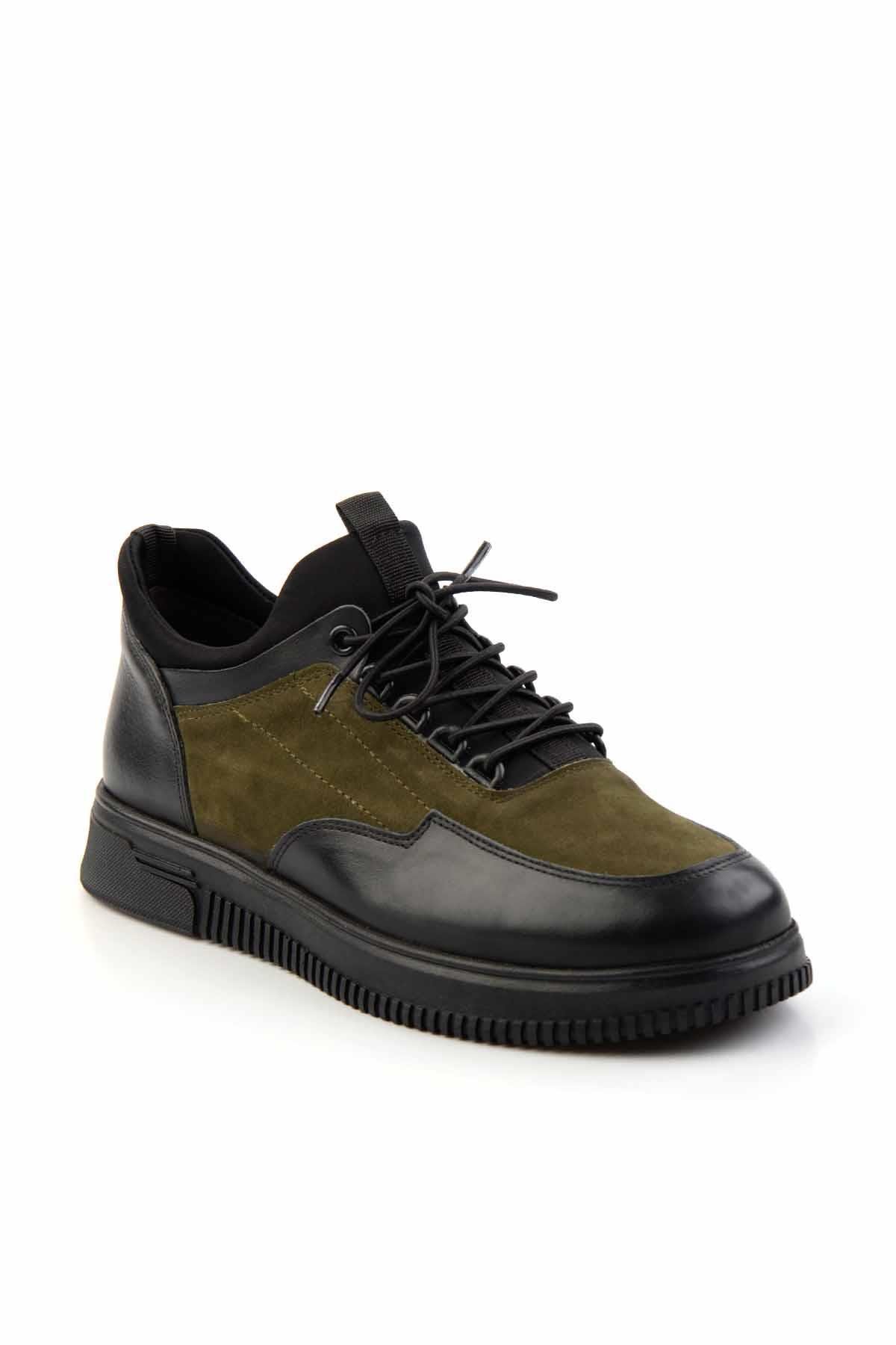 Siyah Haki Leather Erkek Casual Ayakkabı E01398202043