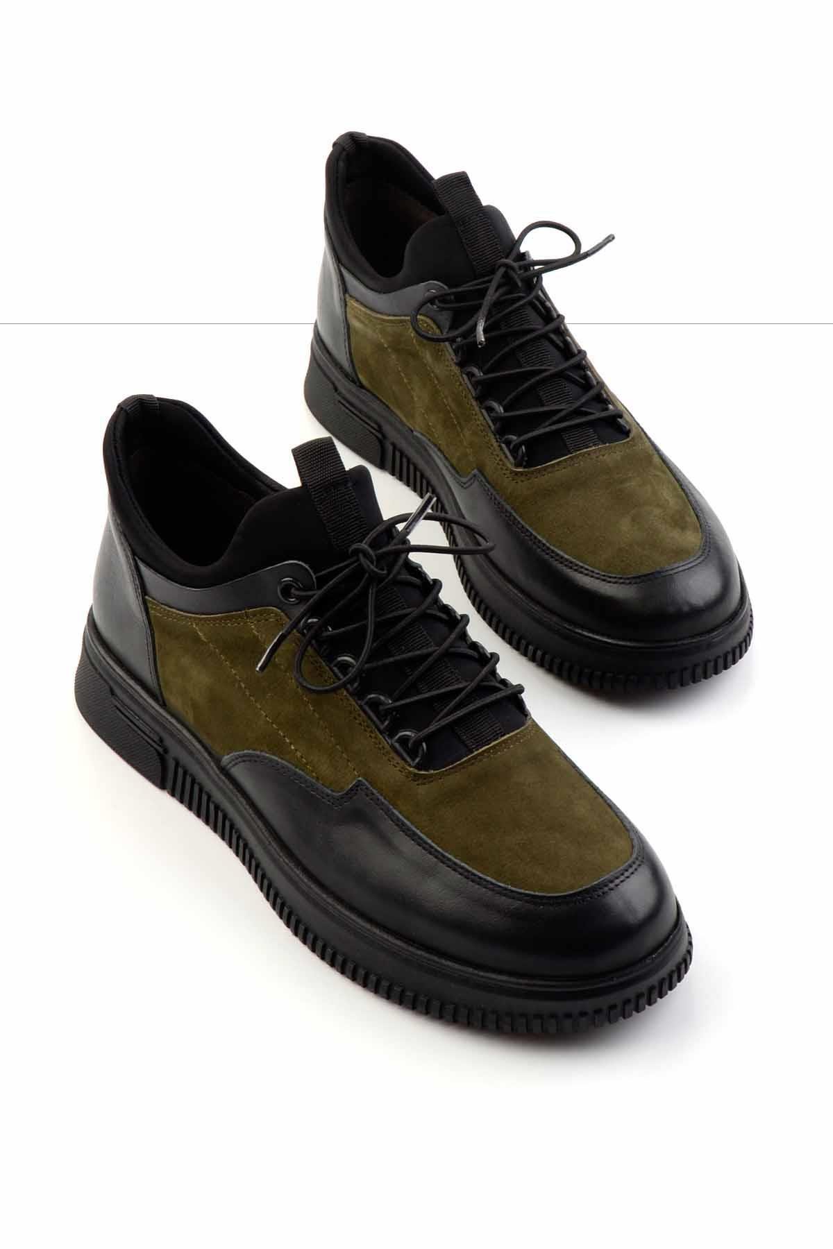 Siyah Haki Leather Erkek Casual Ayakkabı E01398202043
