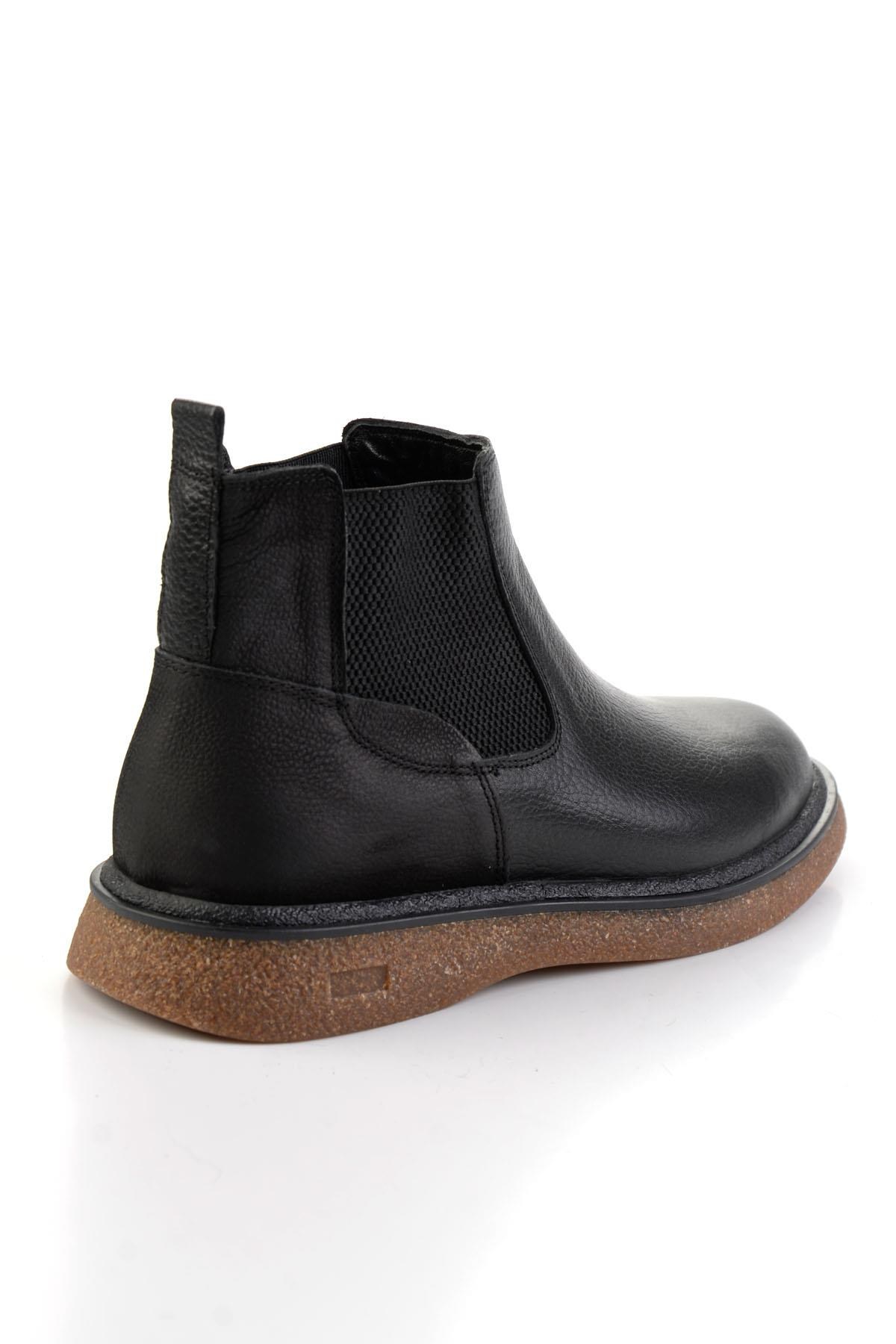 Siyah Hakiki Deri Erkek Bot & Bootie E02594000140