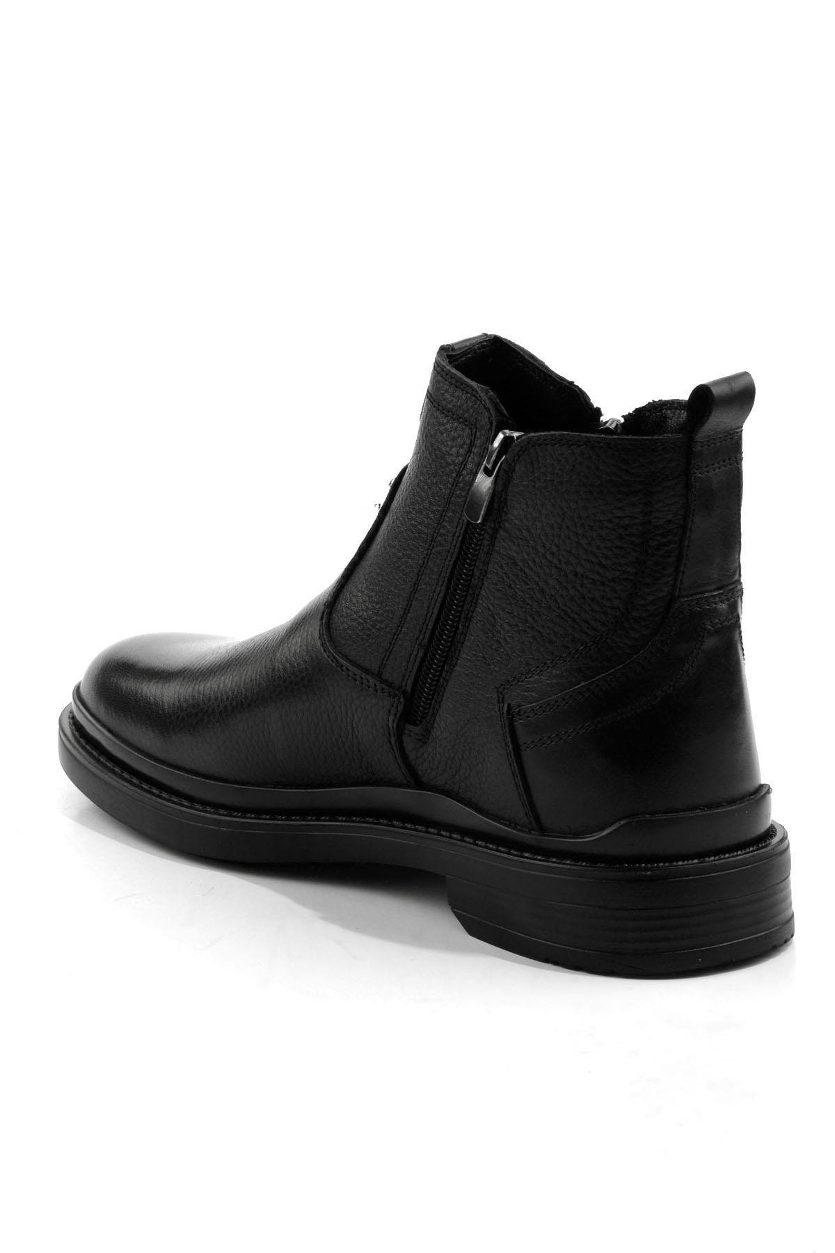 Siyah Hakiki Deri Erkek Bot & Bootie E02054070240