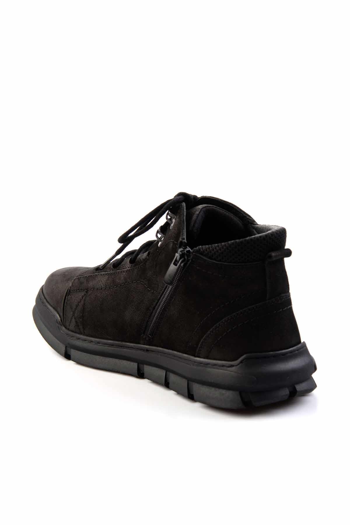 Siyah Hakiki Deri Erkek Bot & Bootie E02900220101