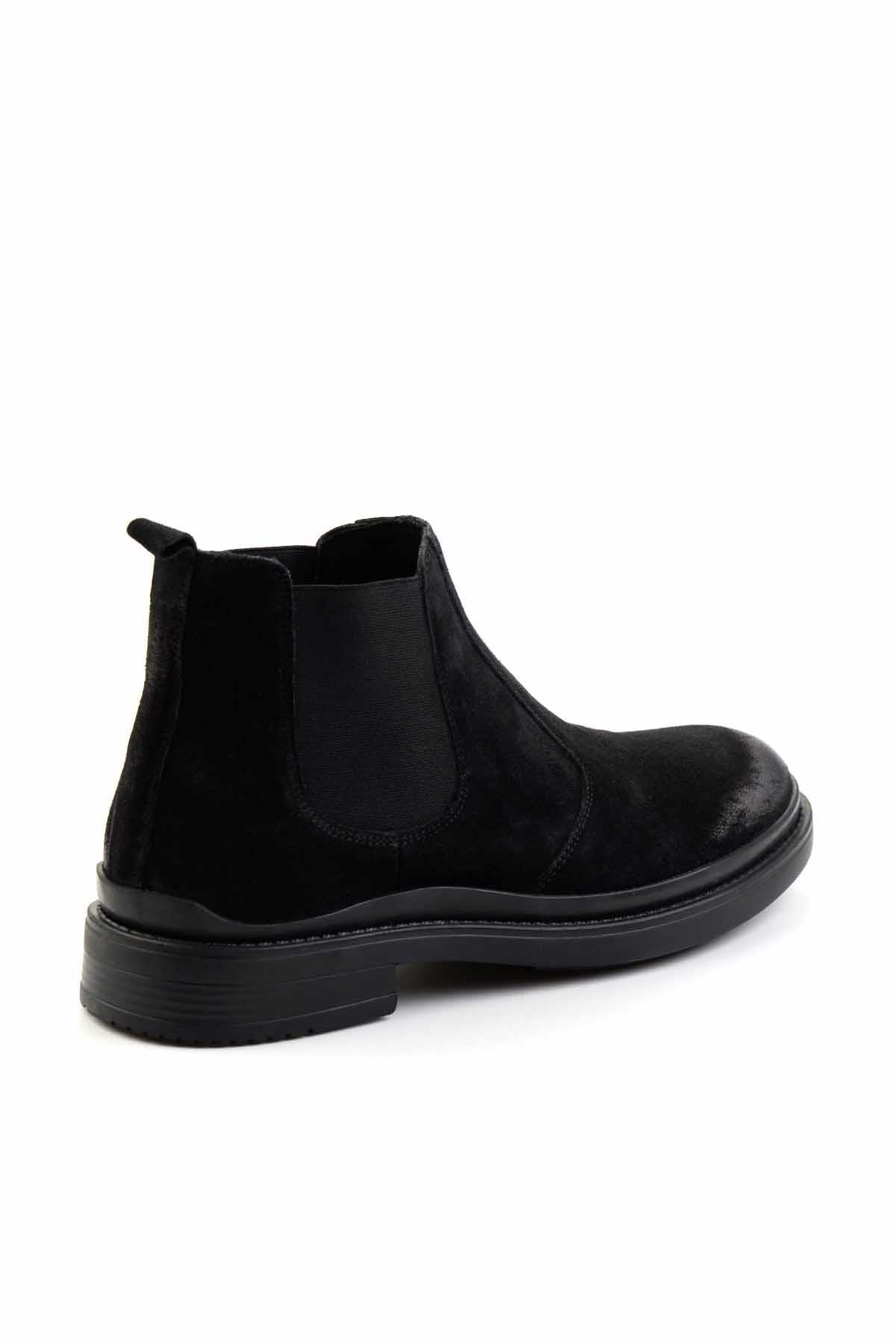 Siyah Hakiki Deri Erkek Bot & Bootie E02442055002