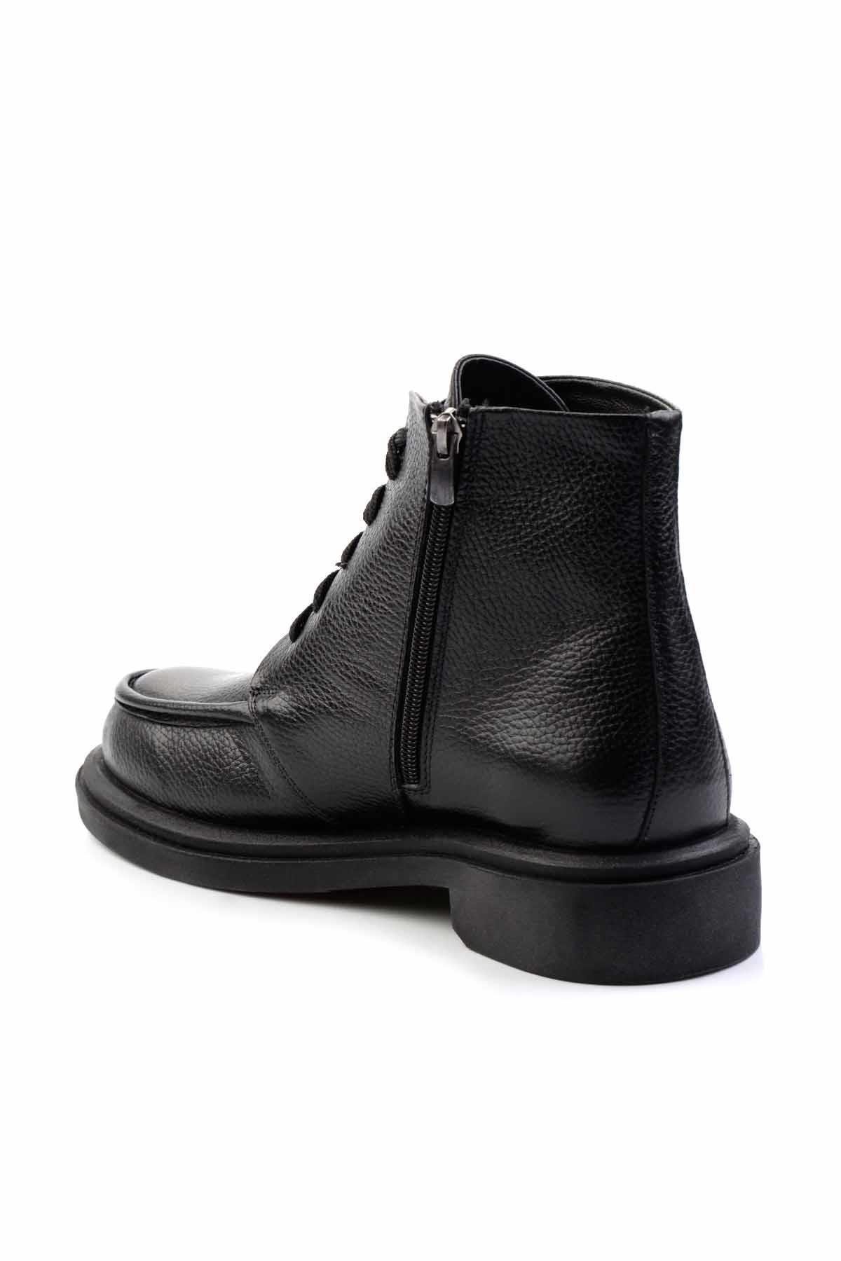 Siyah Hakiki Deri Erkek Bot & Bootie E02600122203