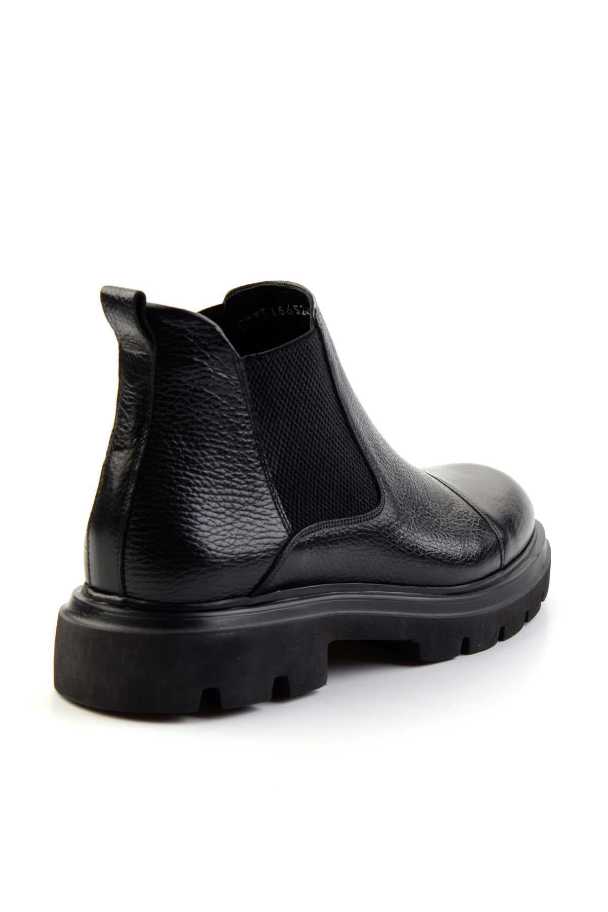 Siyah Hakiki Deri Erkek Bot & Bootie E02757665240