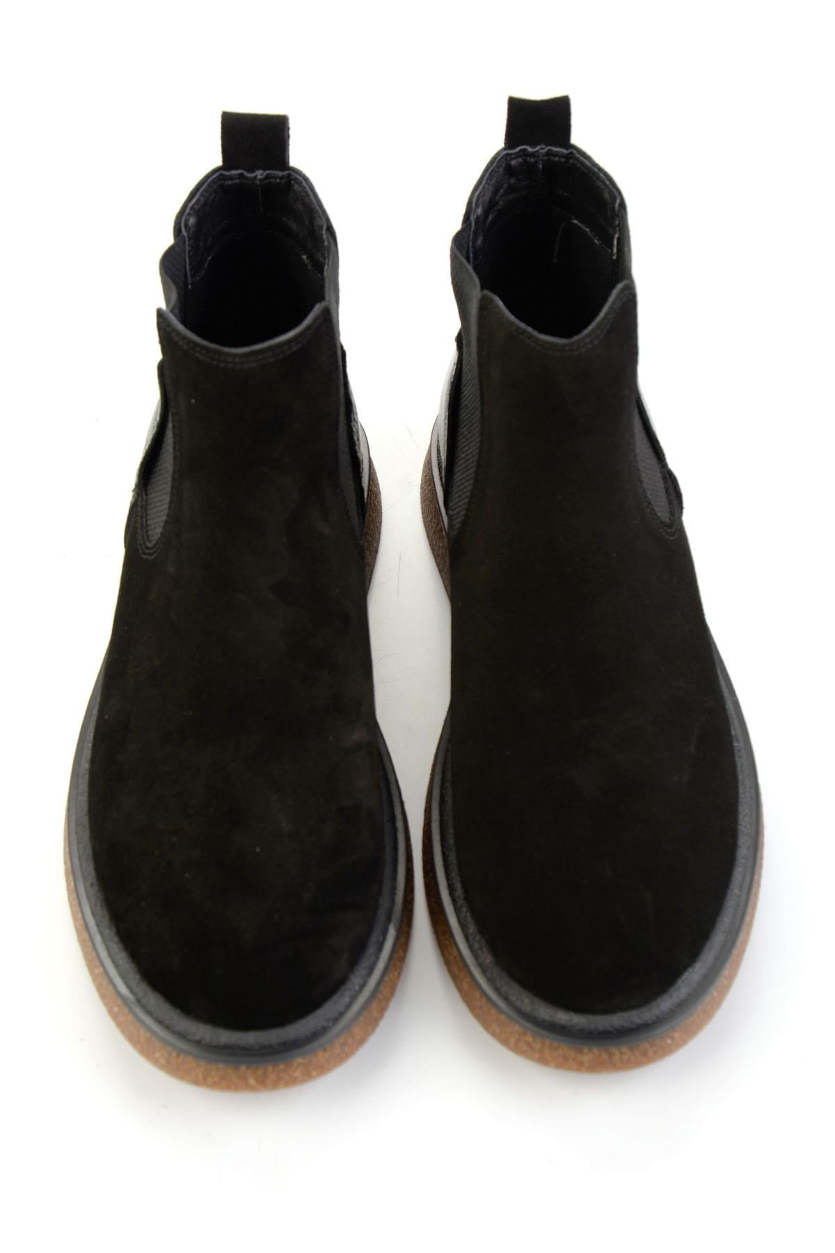 Siyah Hakiki Deri Erkek Bot & Bootie E02594000102